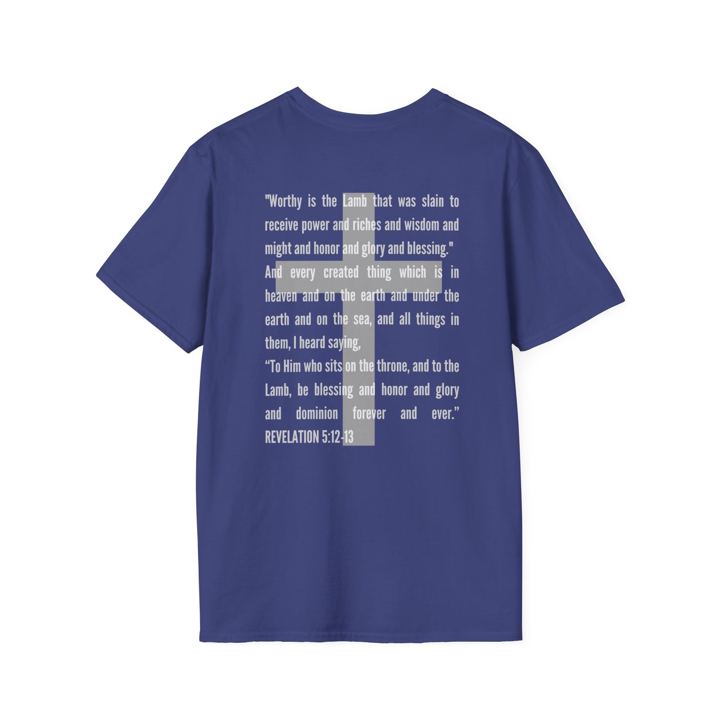 Lamb Of God - Christian Scripture T-Shirt - Revelation 5:12-13 & John 1:29