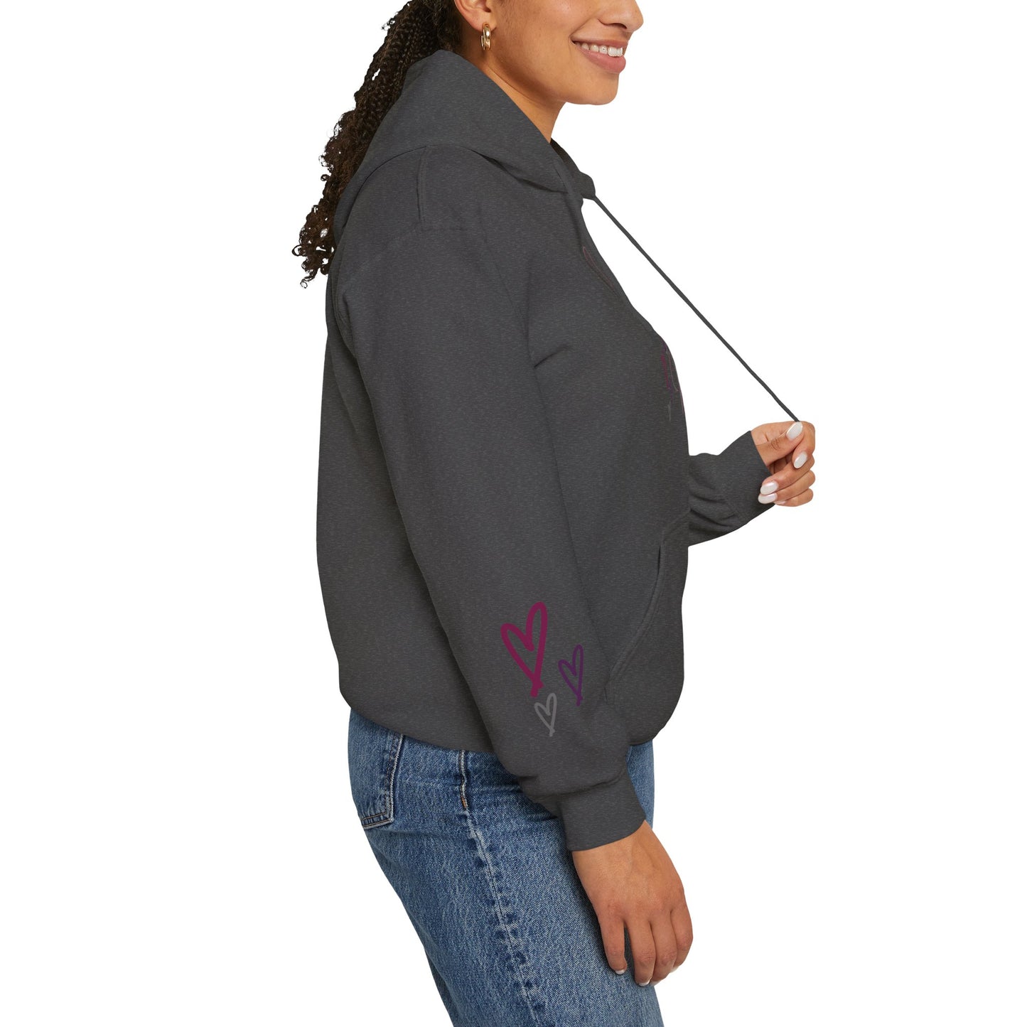 "Jesus Loves Me" (Dark Fabric Design) Women's Hoodie