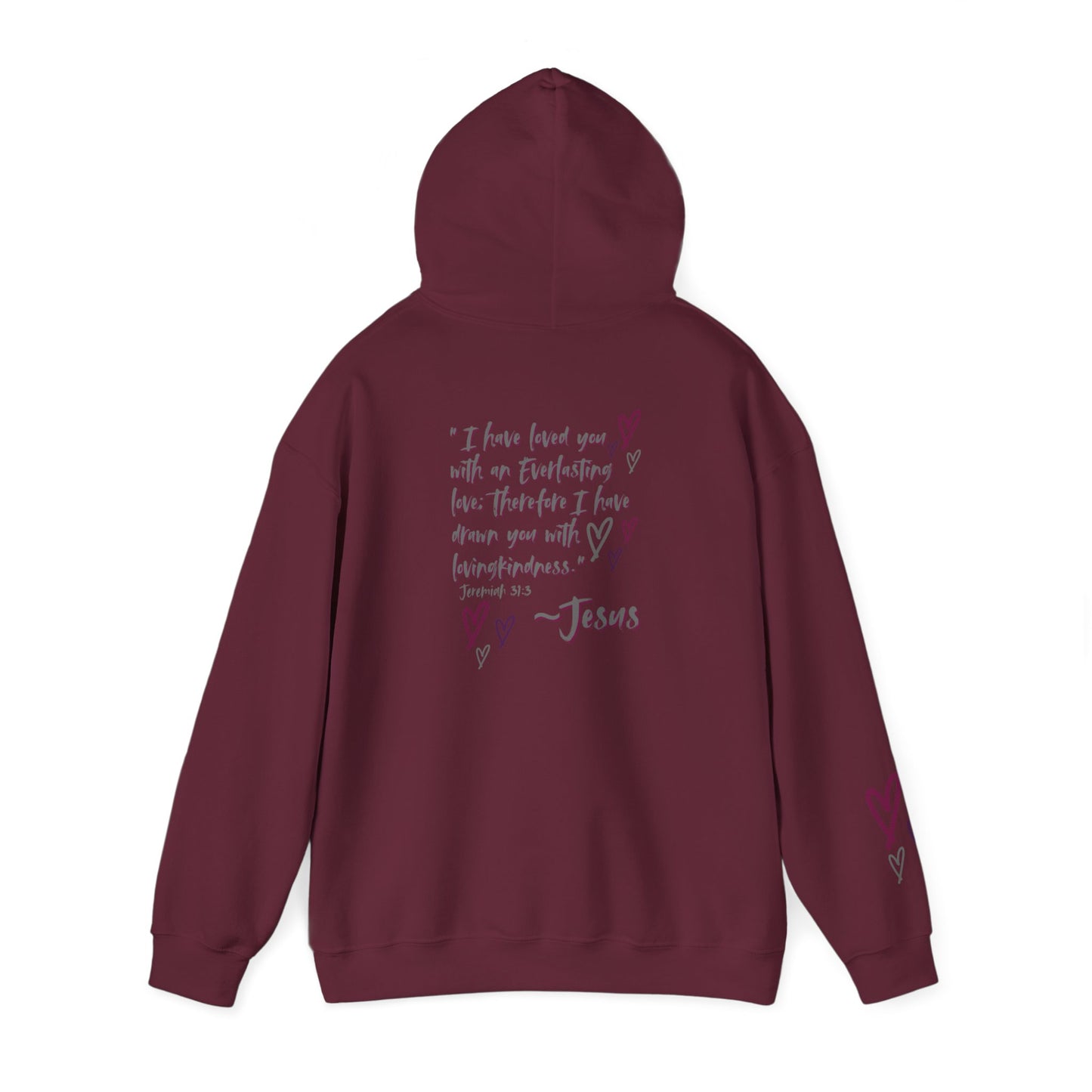 "Jesus Loves Me" (Dark Fabric Design) Women's Hoodie