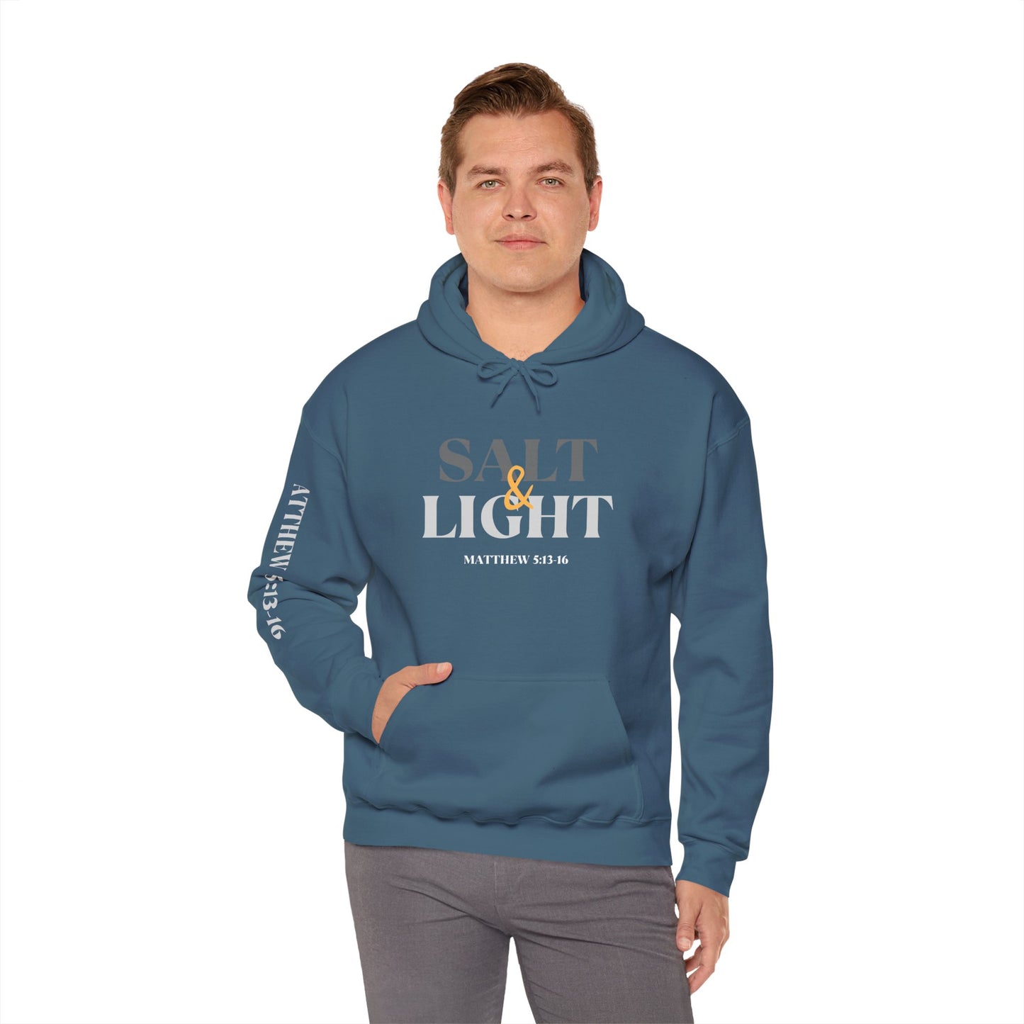 Salt And Light Hoodie-Dark Fabric Design