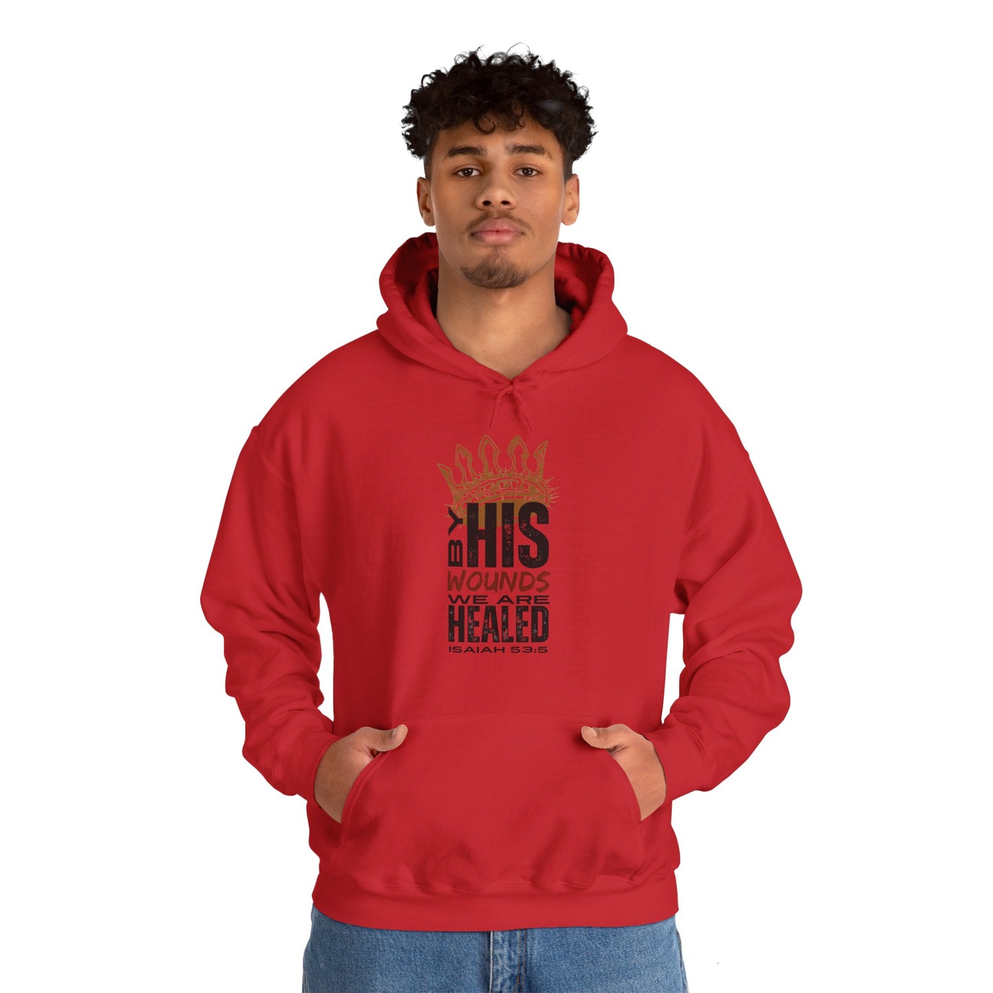 Christ Our Healer - Christian Hooded Sweatshirt- Isaiah 53:5