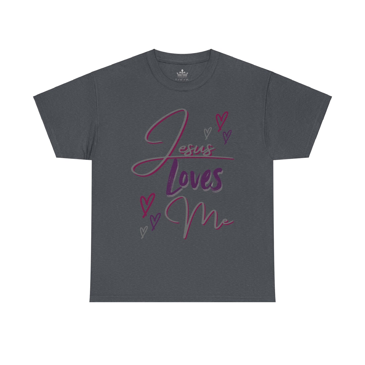 "Jesus Loves Me" (Dark Fabric Design) Women's Cotton Tee