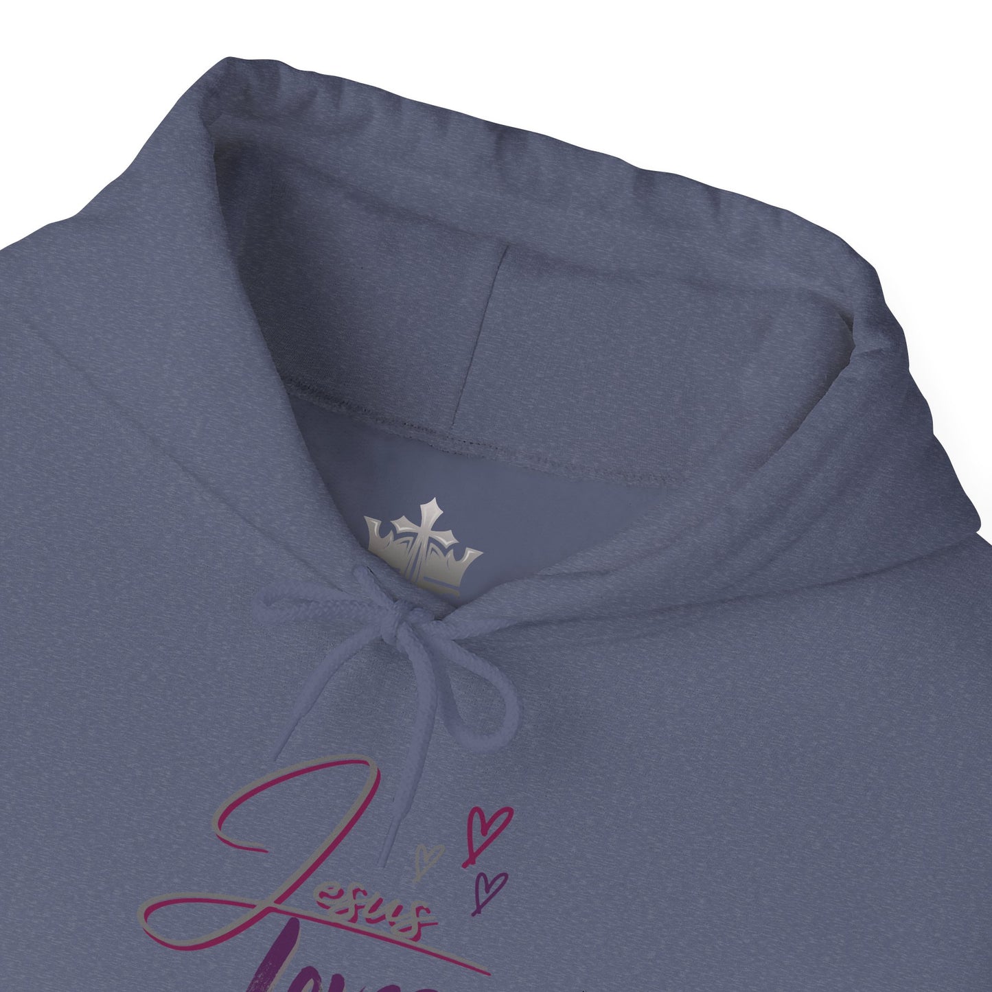"Jesus Loves Me" (Dark Fabric Design) Women's Hoodie