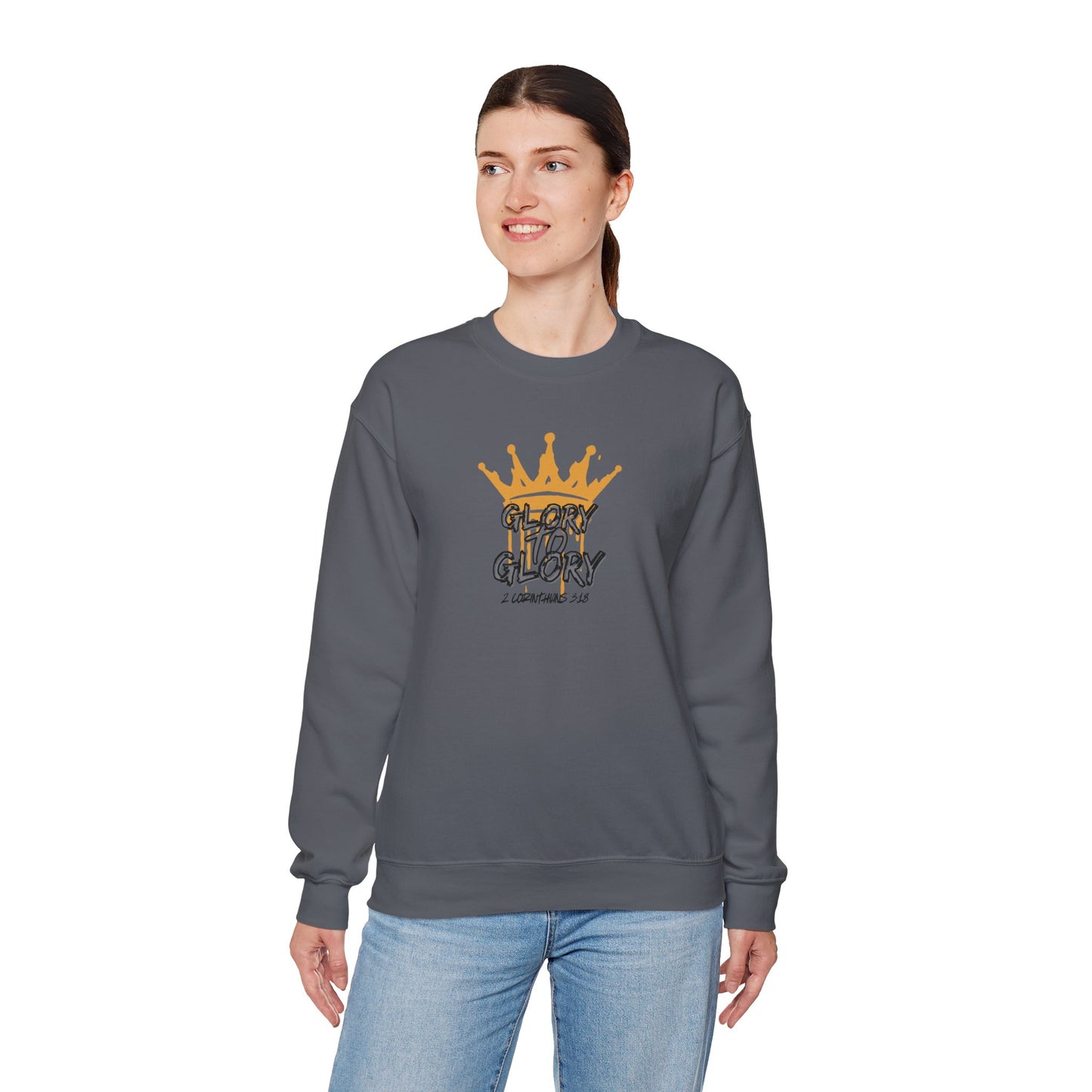 "Glory to Glory" Women's Sweatshirt- 2 Corinthians 3:18