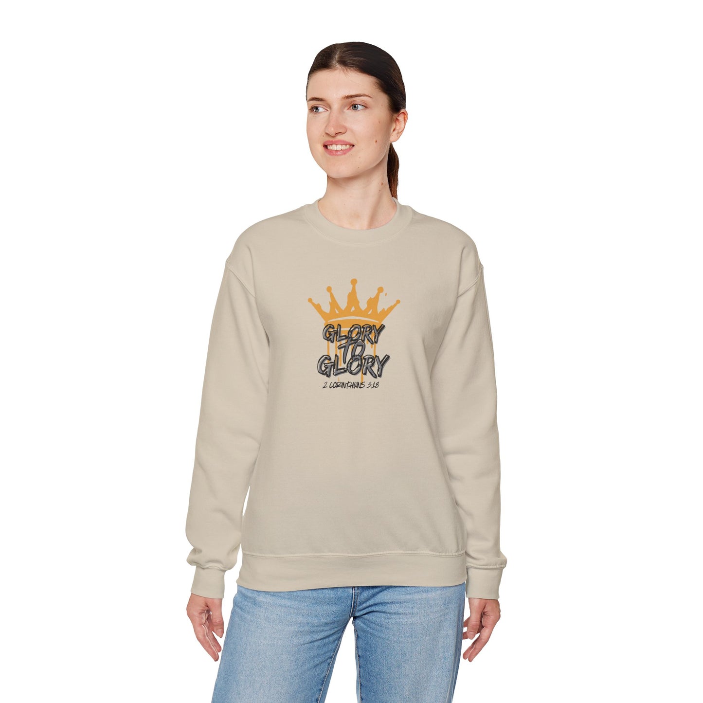 "Glory to Glory" Women's Sweatshirt- 2 Corinthians 3:18