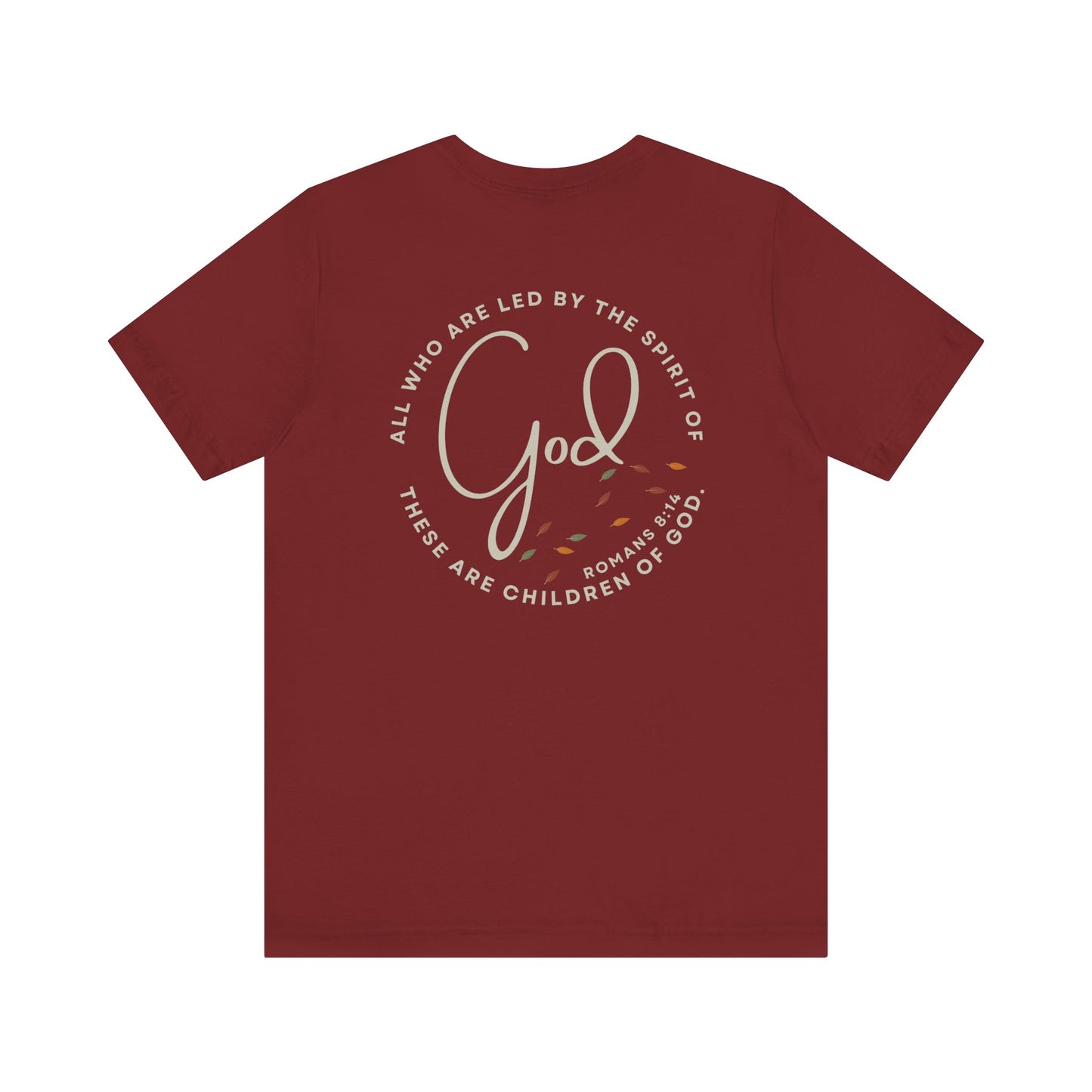 "Spirit Lead Me" T-Shirt - Romans 8:14 - Dark Fabric Design
