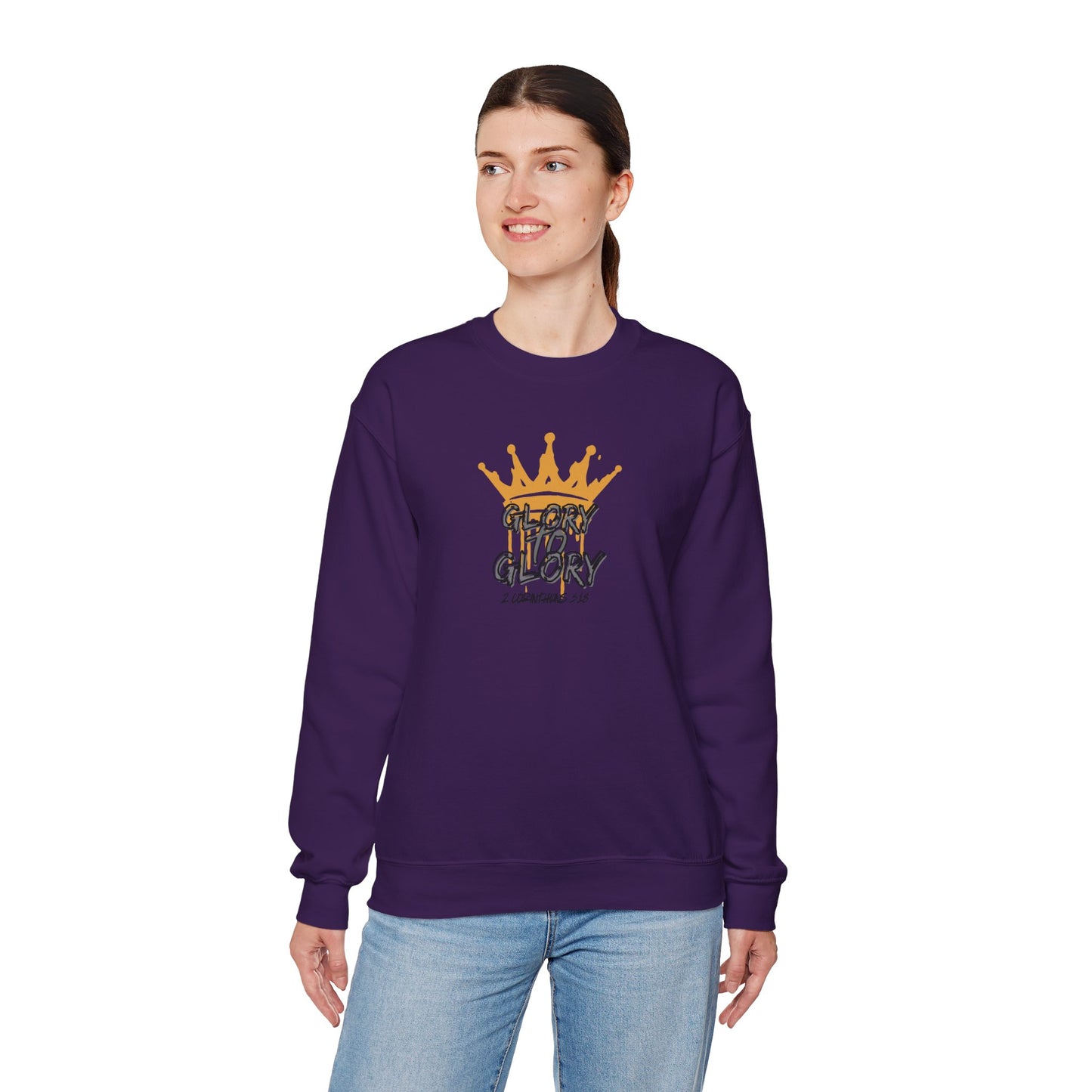 "Glory to Glory" Women's Sweatshirt- 2 Corinthians 3:18