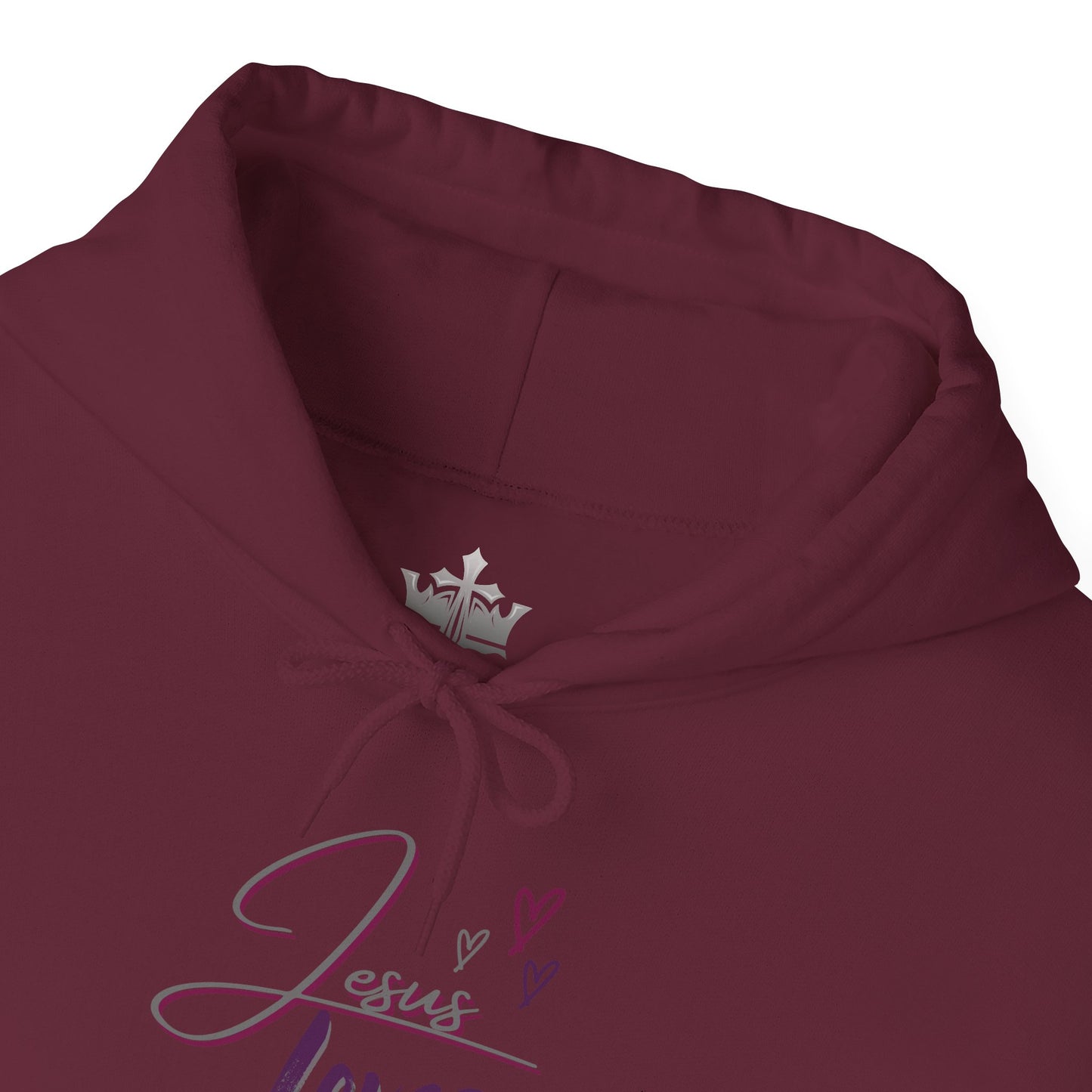 "Jesus Loves Me" (Dark Fabric Design) Women's Hoodie