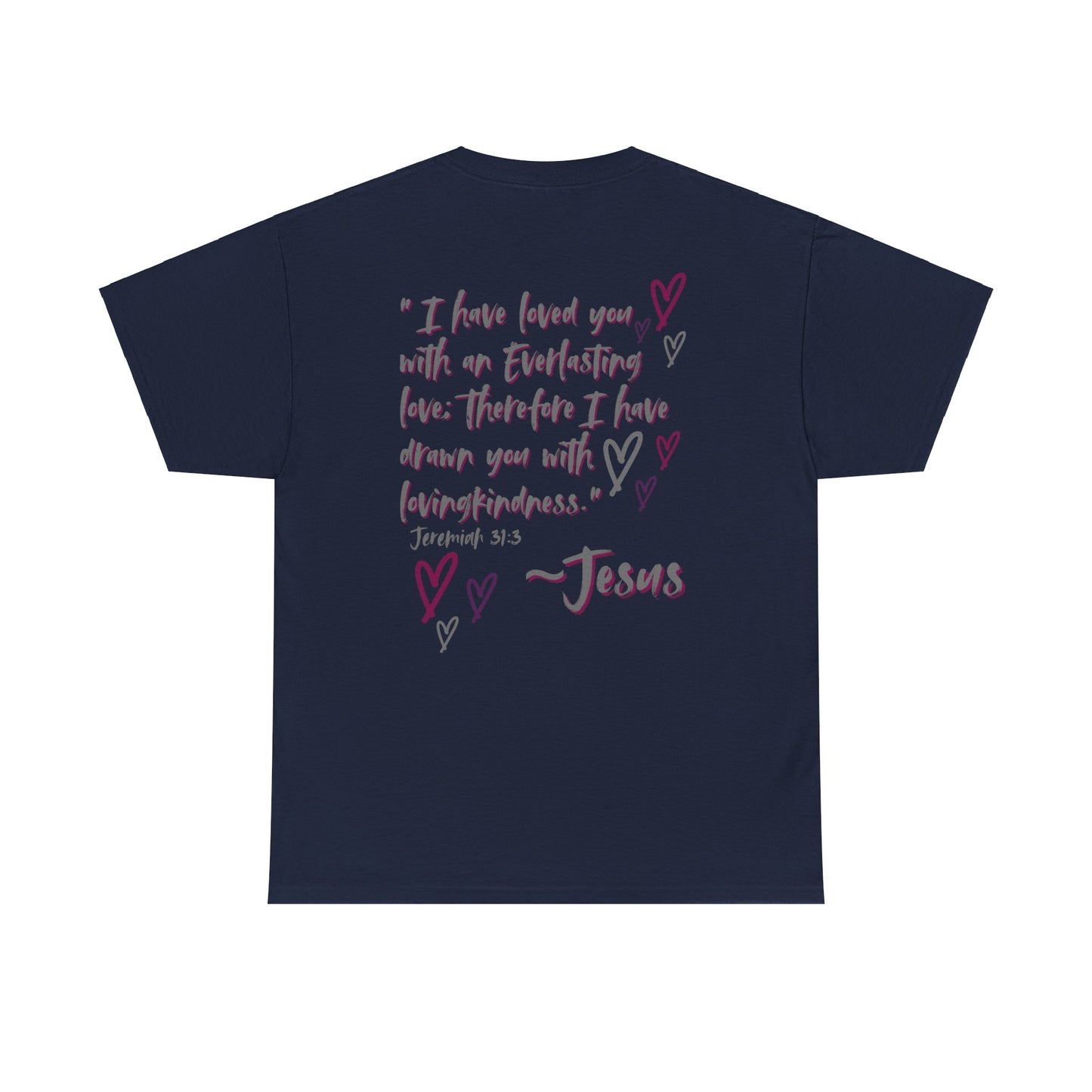 "Jesus Loves Me" (Dark Fabric Design) Women's Cotton Tee