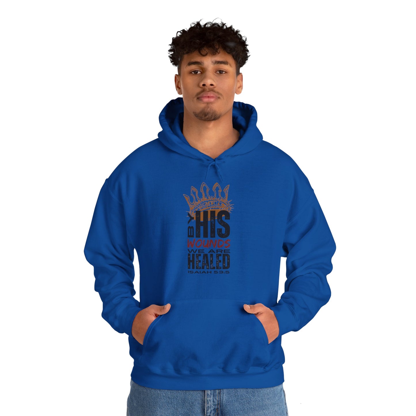 Christ Our Healer - Christian Hooded Sweatshirt- Isaiah 53:5