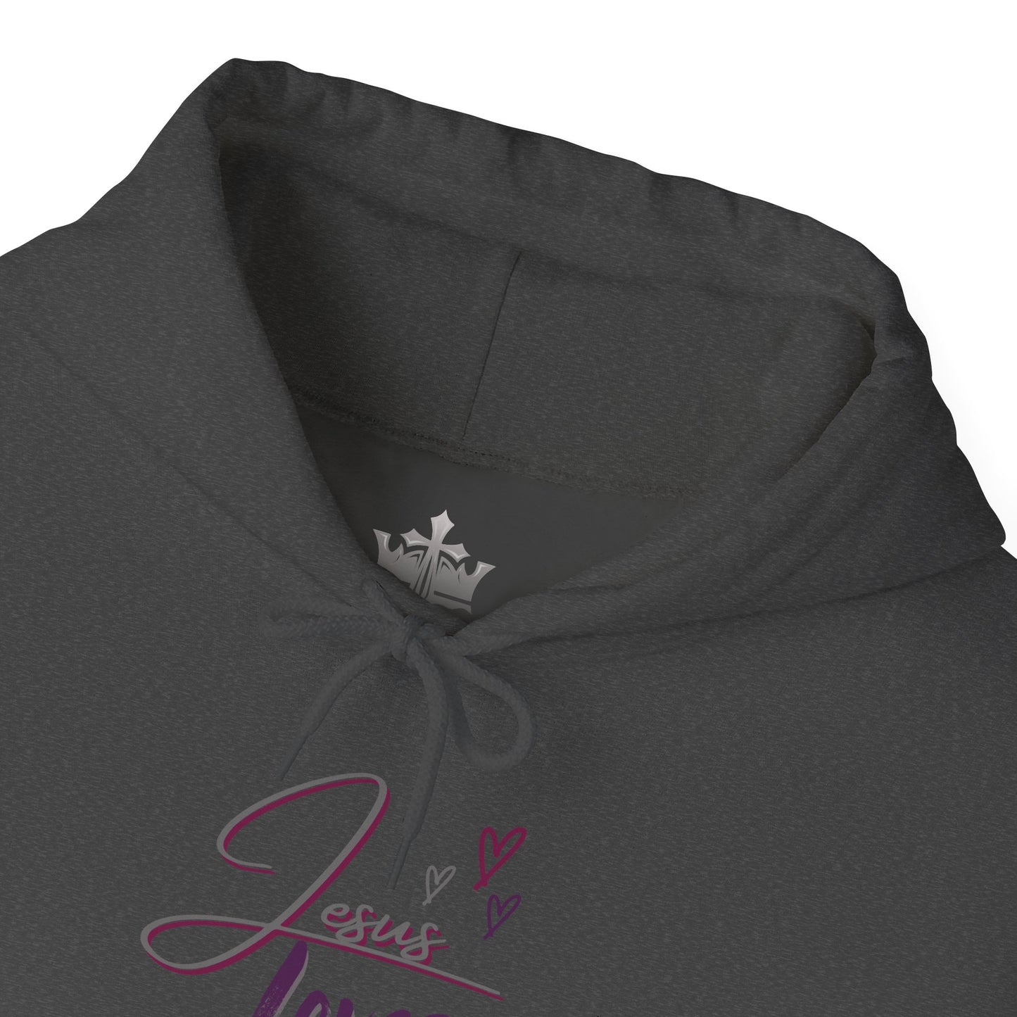 "Jesus Loves Me" (Dark Fabric Design) Women's Hoodie
