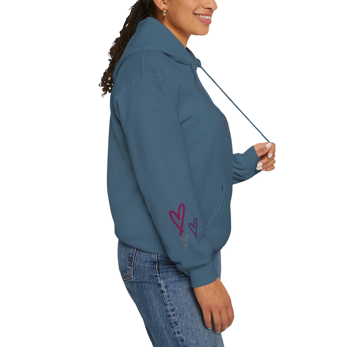 "Jesus Loves Me" (Dark Fabric Design) Women's Hoodie