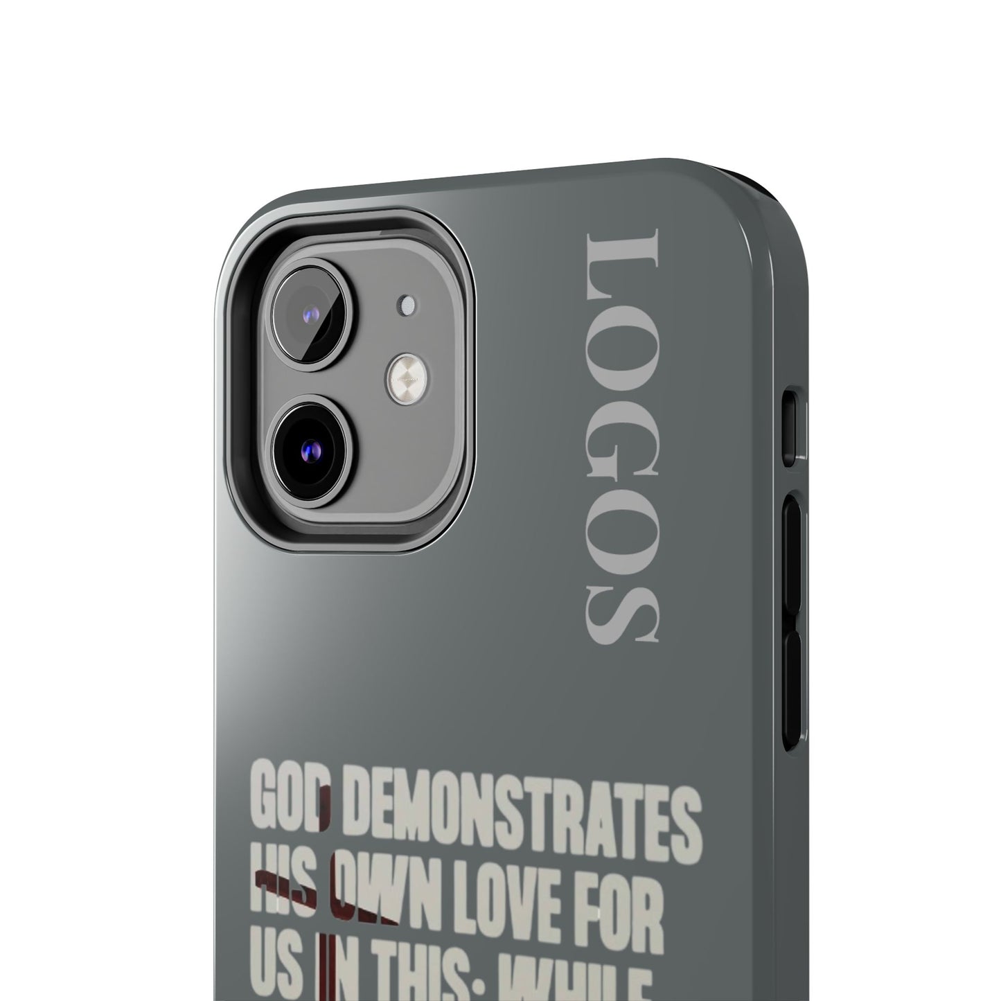Romans 5:8 - Christian Phone Case - Gray
