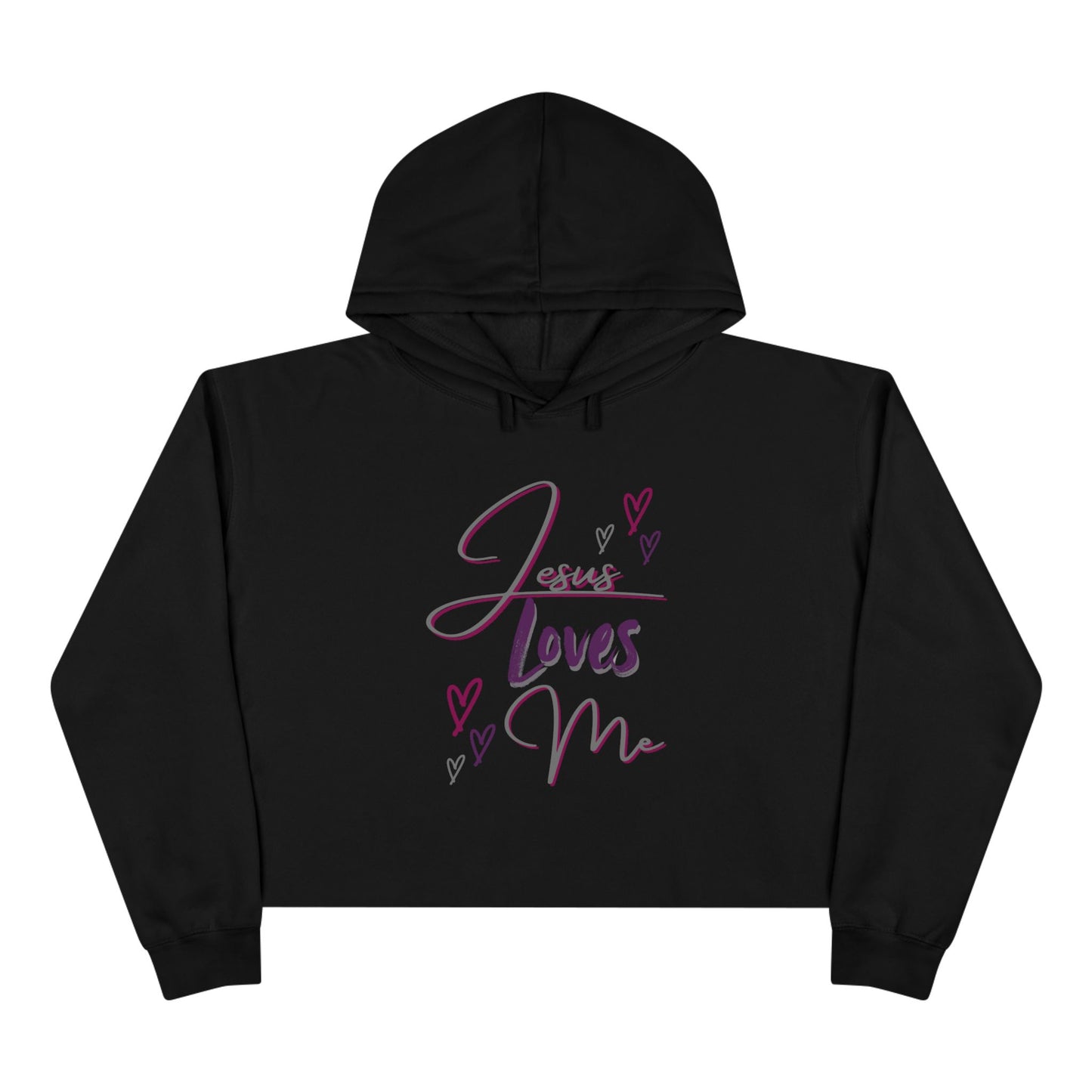 "Jesus Loves Me" Crop Hoodie