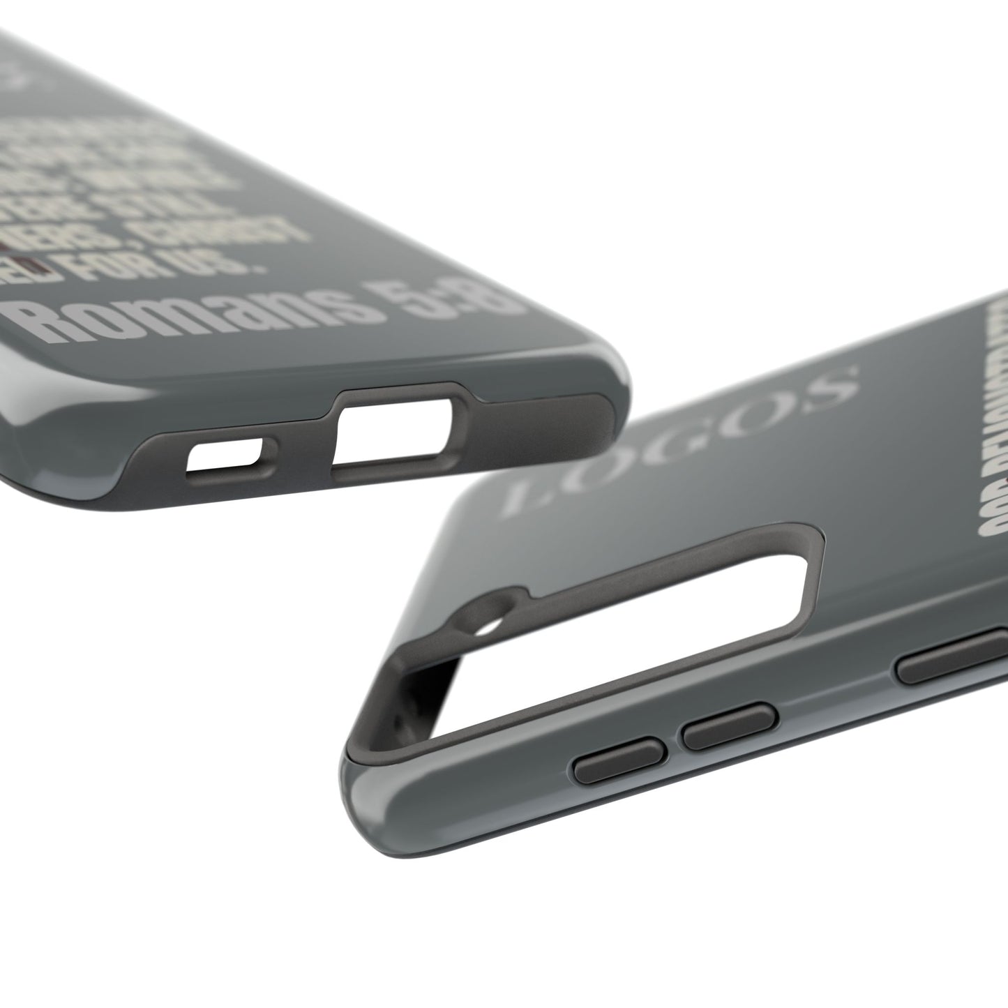 Romans 5:8 - Christian Phone Case - Gray