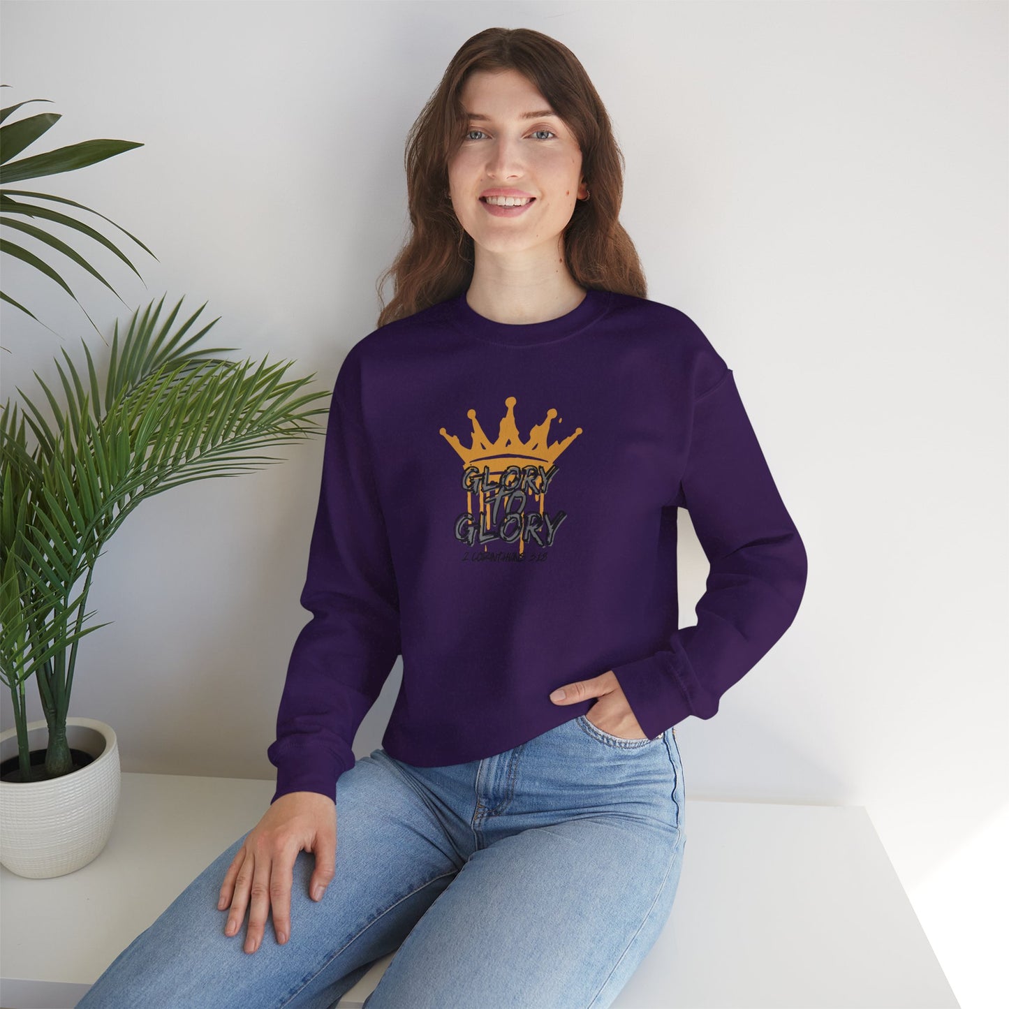"Glory to Glory" Women's Sweatshirt- 2 Corinthians 3:18