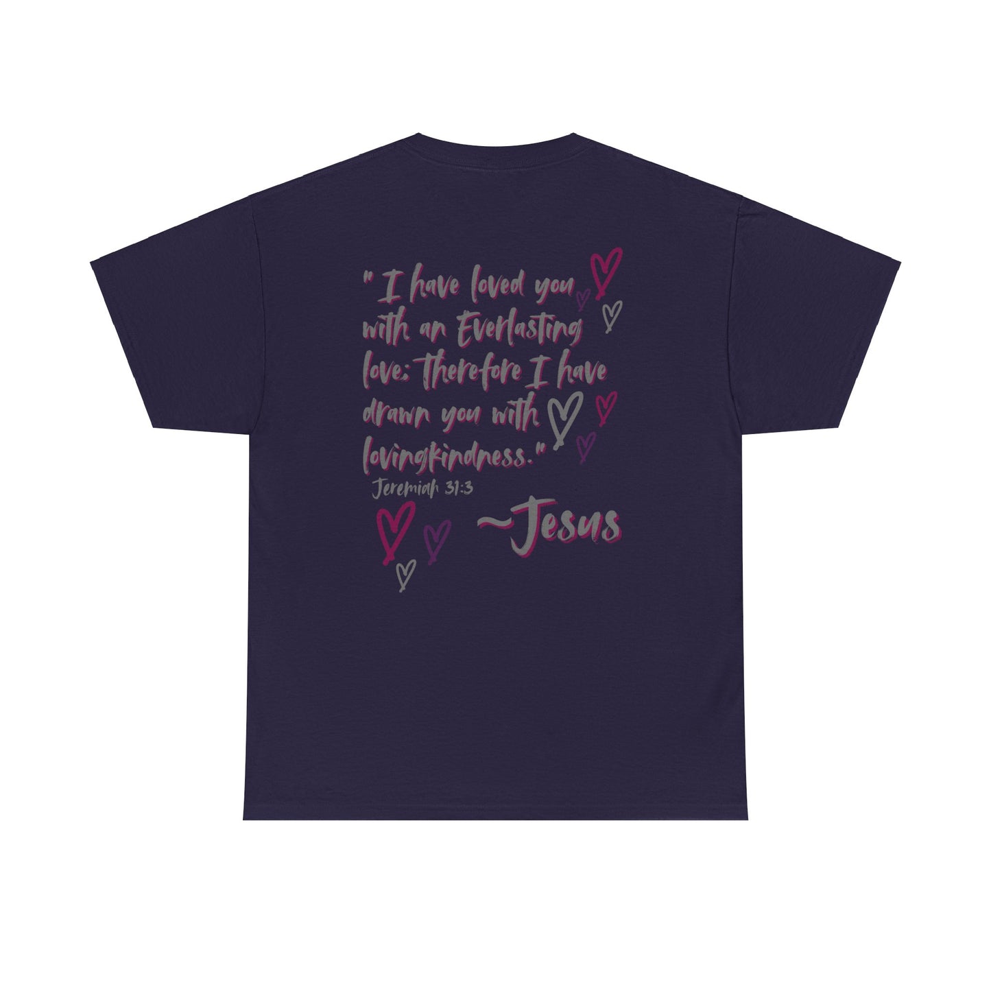 "Jesus Loves Me" (Dark Fabric Design) Women's Cotton Tee