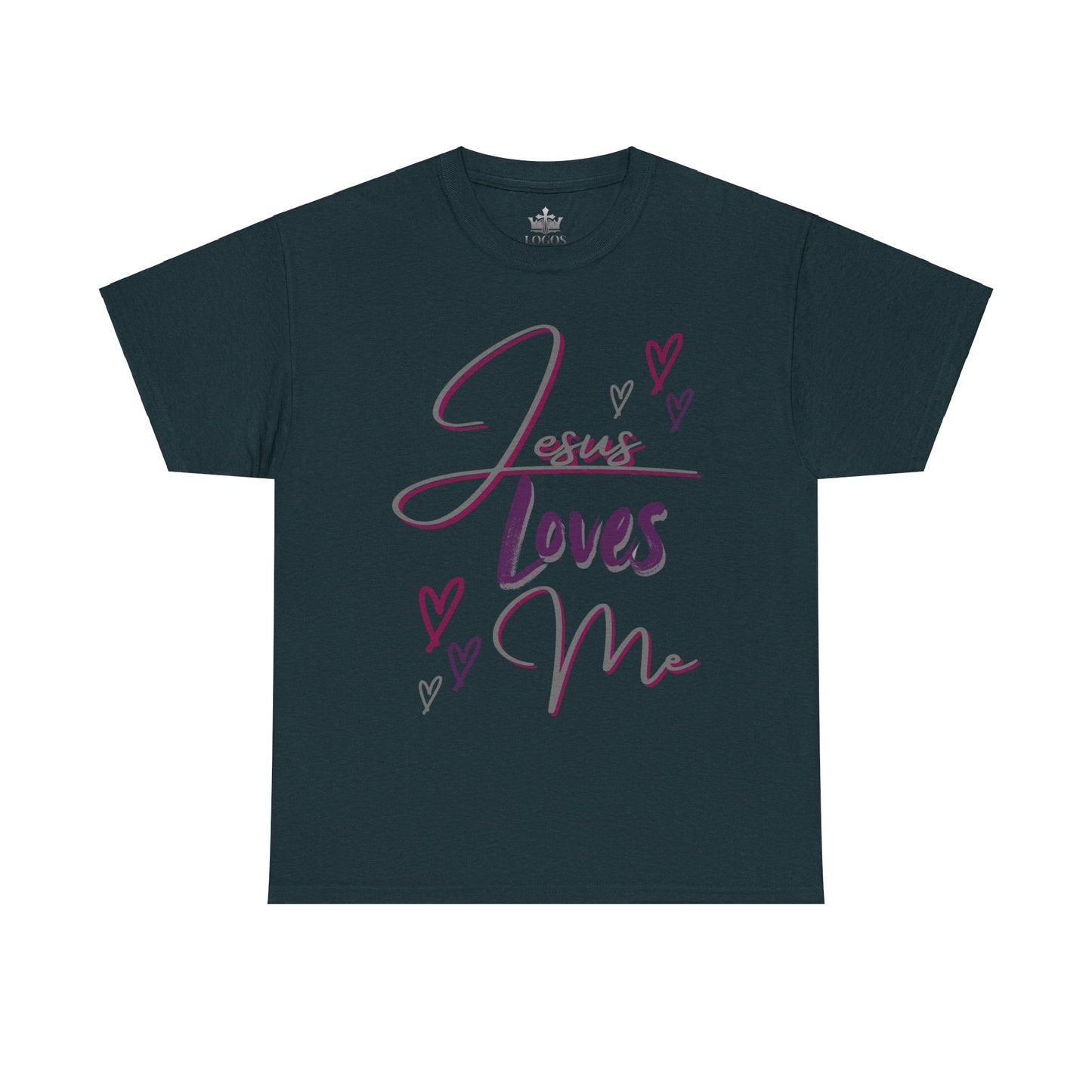 "Jesus Loves Me" (Dark Fabric Design) Women's Cotton Tee