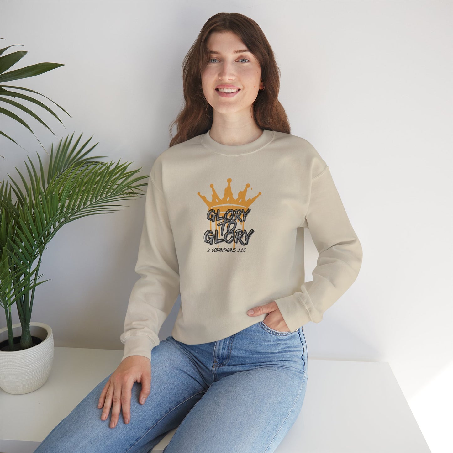"Glory to Glory" Women's Sweatshirt- 2 Corinthians 3:18