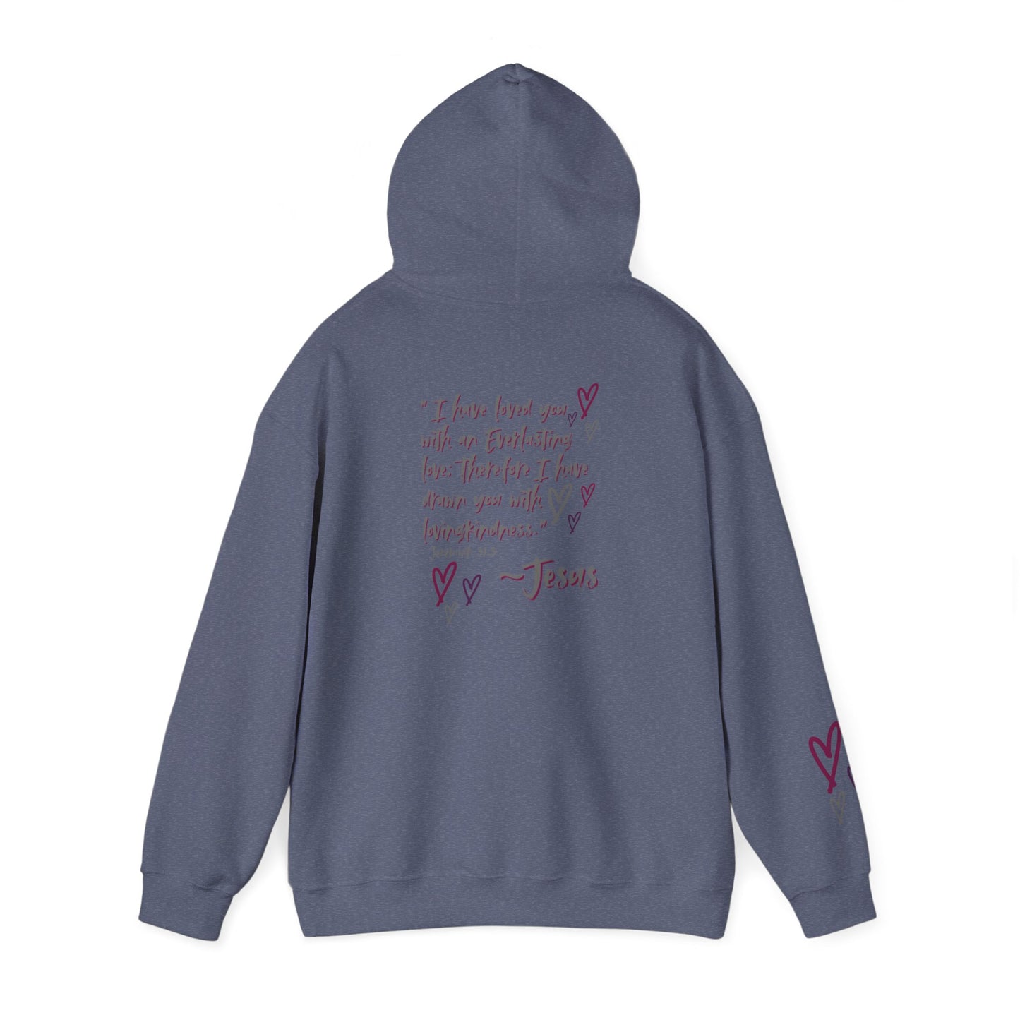 "Jesus Loves Me" (Dark Fabric Design) Women's Hoodie
