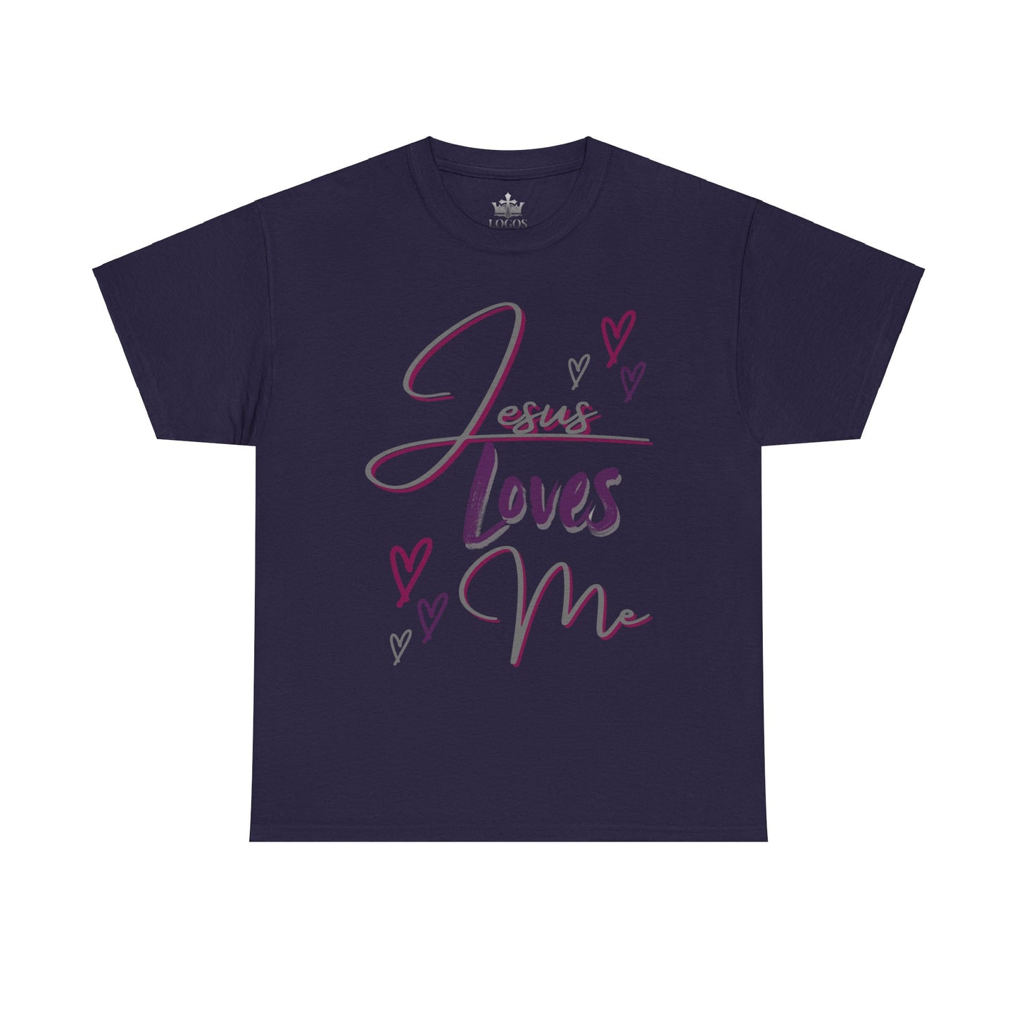 "Jesus Loves Me" (Dark Fabric Design) Women's Cotton Tee