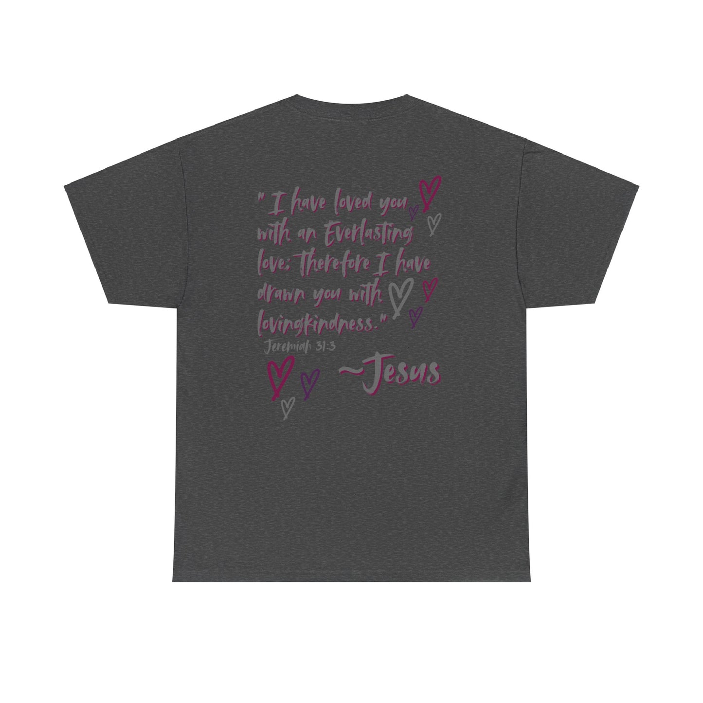 "Jesus Loves Me" (Dark Fabric Design) Women's Cotton Tee