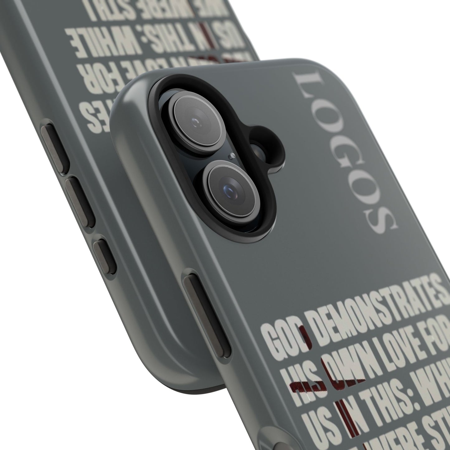 Romans 5:8 - Christian Phone Case - Gray