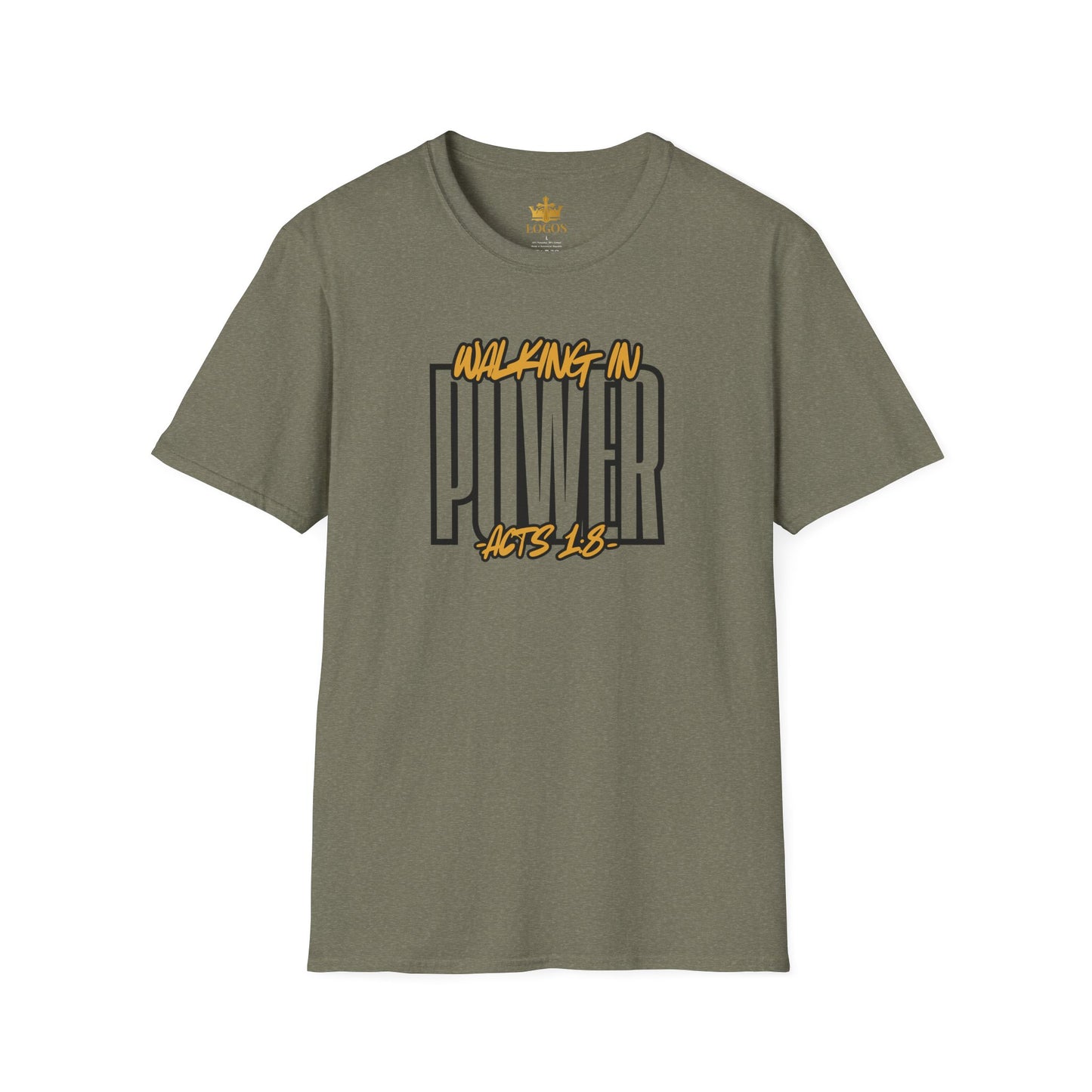 "Walking In Power" Men's T-Shirt-Acts 1:8 & Acts 10:38
