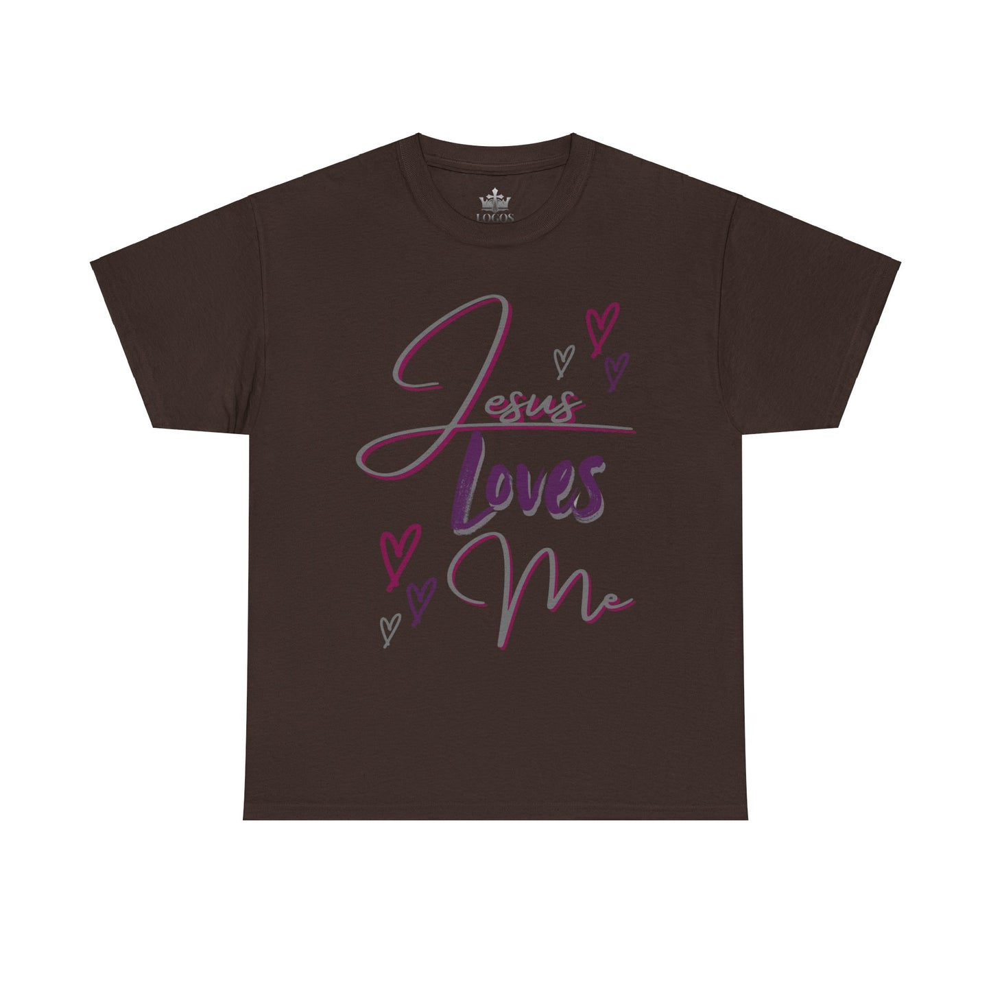 "Jesus Loves Me" (Dark Fabric Design) Women's Cotton Tee