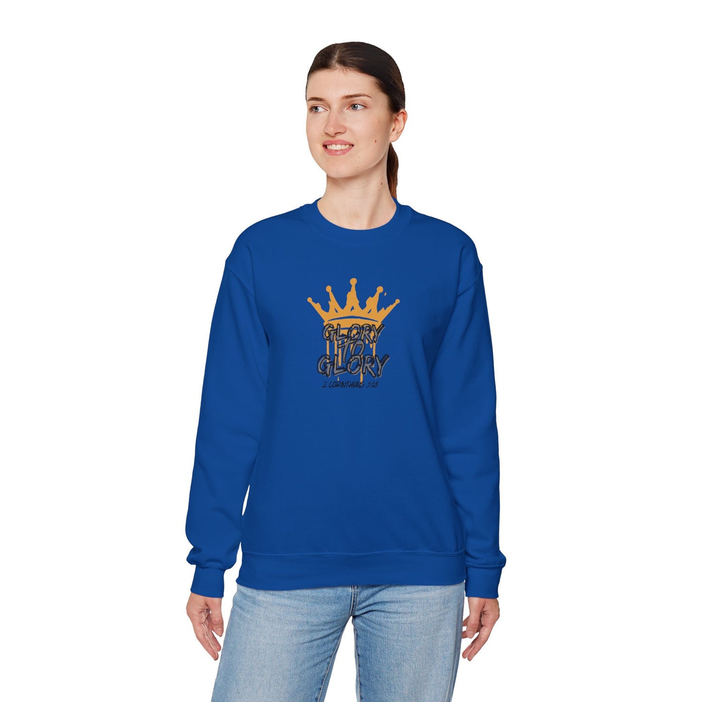"Glory to Glory" Women's Sweatshirt- 2 Corinthians 3:18