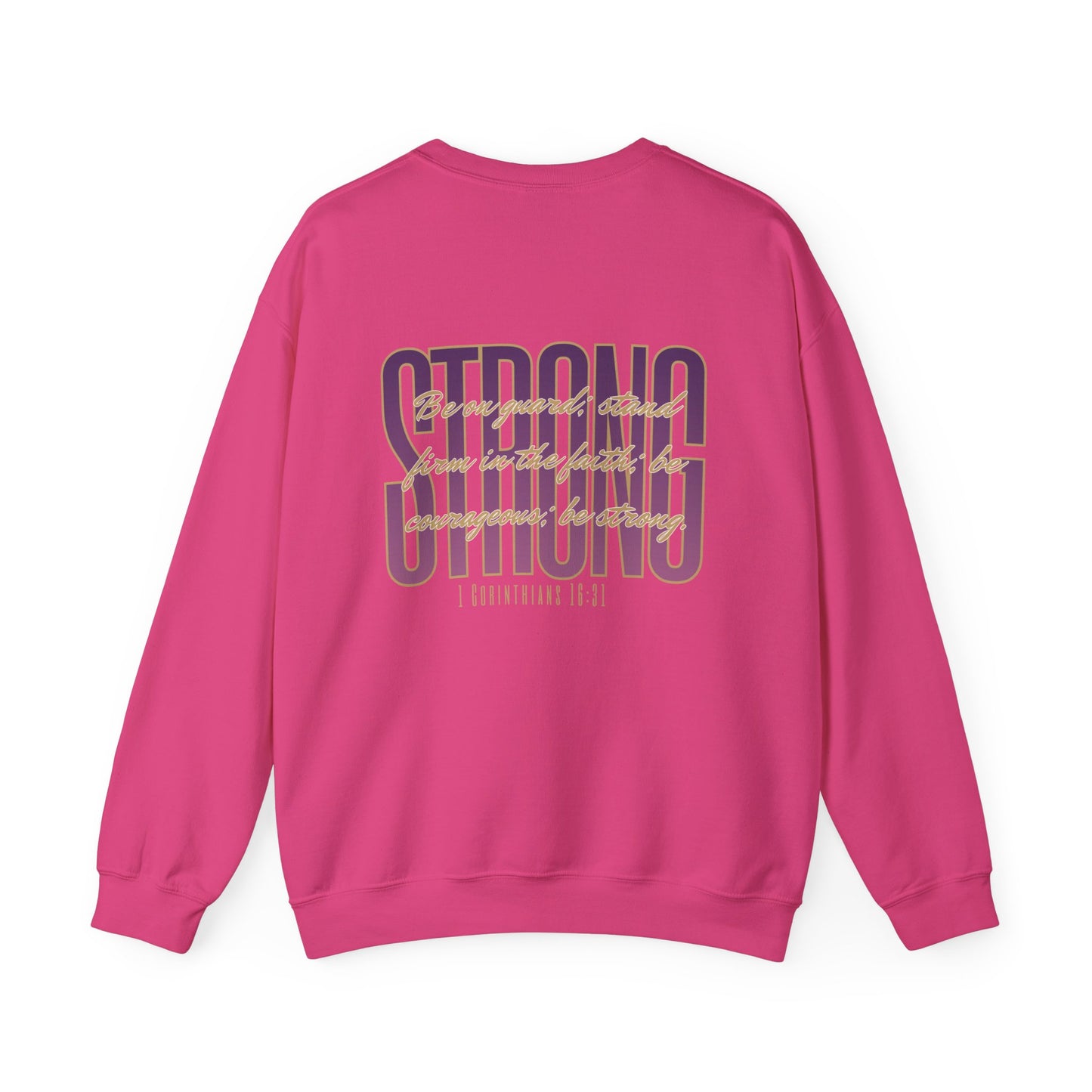 Strong And Courageous Bible Verse Sweatshirt | Logos Co.