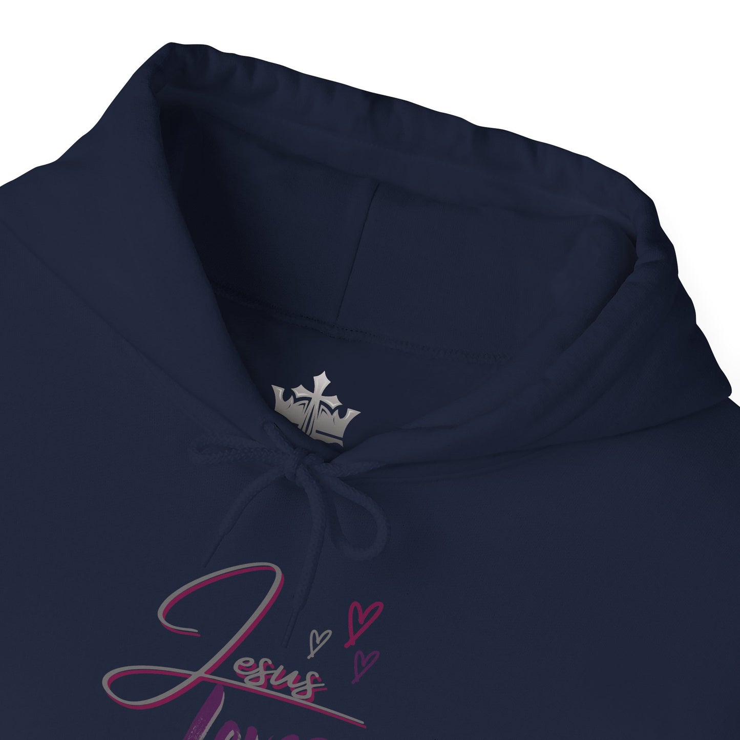 "Jesus Loves Me" (Dark Fabric Design) Women's Hoodie