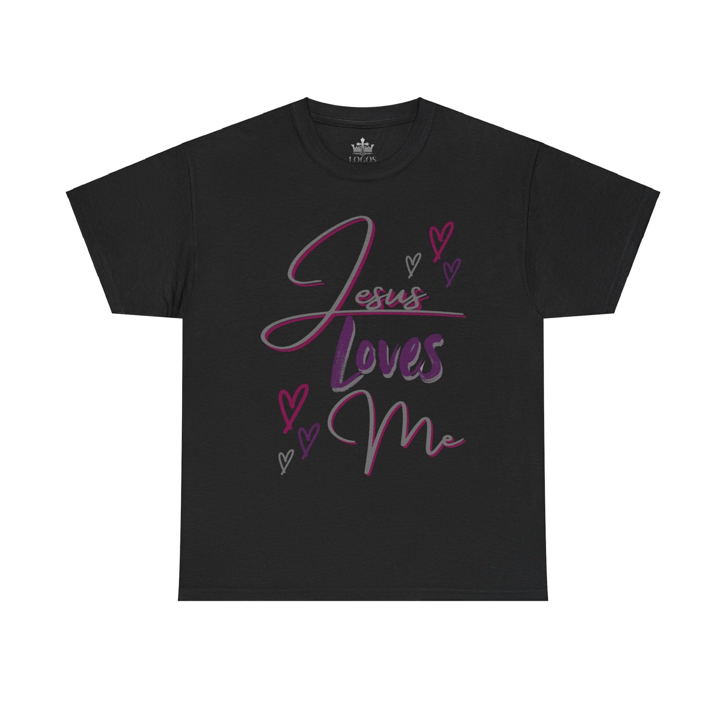 "Jesus Loves Me" (Dark Fabric Design) Women's Cotton Tee