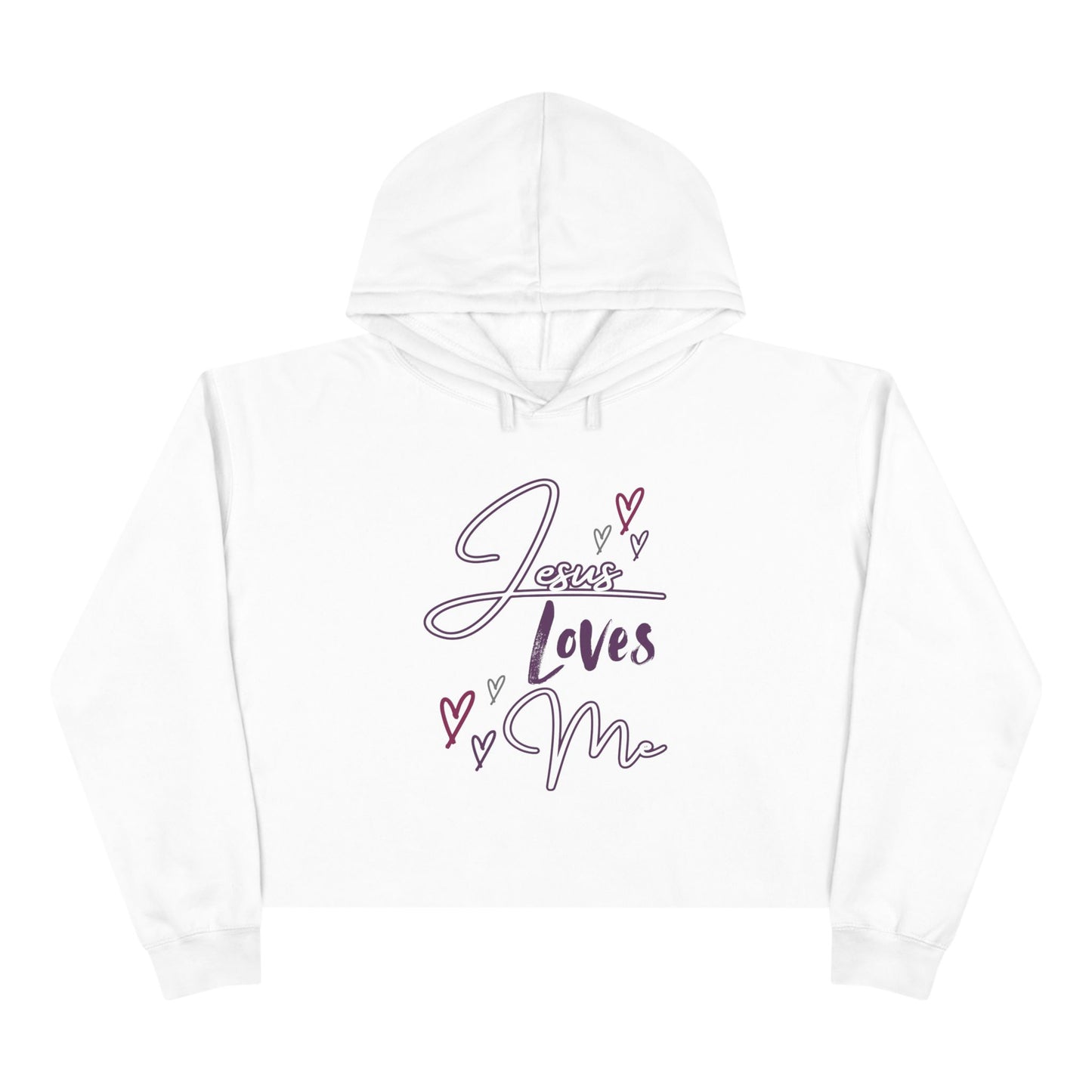 "Jesus Loves Me" Crop Hoodie