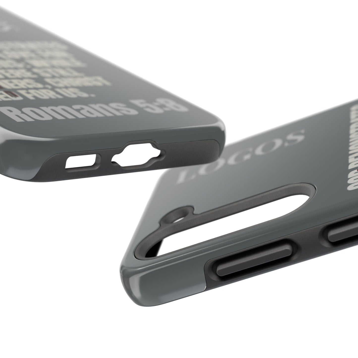 Romans 5:8 - Christian Phone Case - Gray
