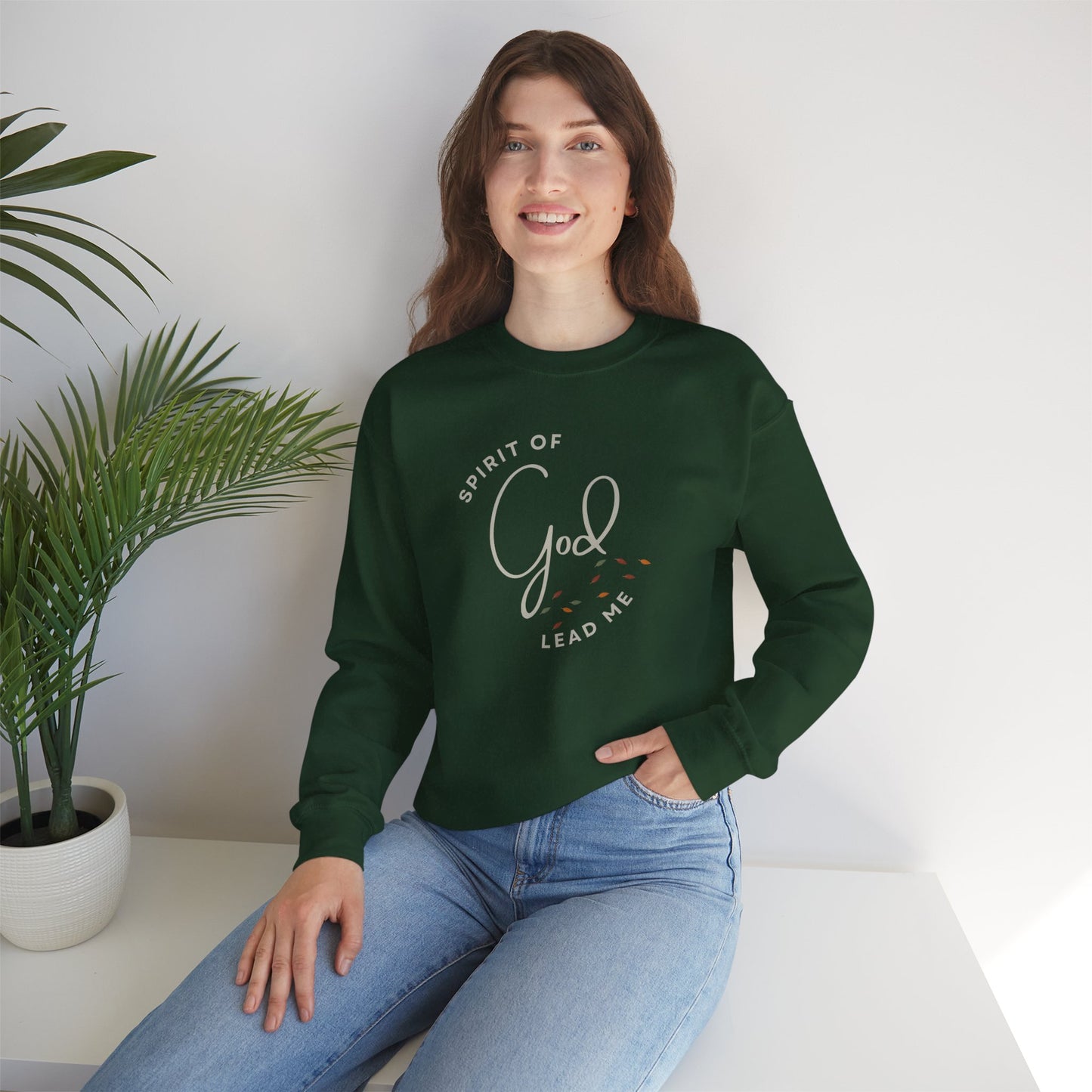 "Spirit Lead Me" (Dark Fabric Design) Women's Sweatshirt