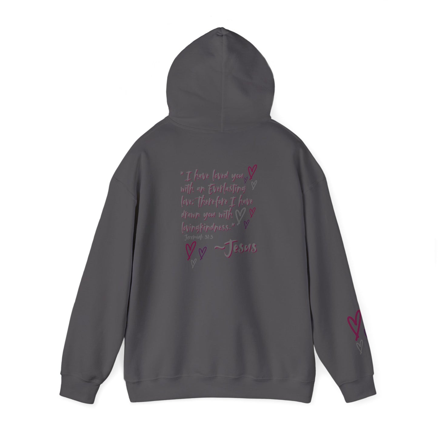 "Jesus Loves Me" (Dark Fabric Design) Women's Hoodie