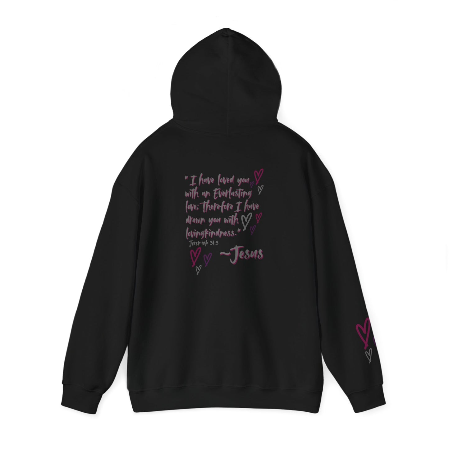 "Jesus Loves Me" (Dark Fabric Design) Women's Hoodie
