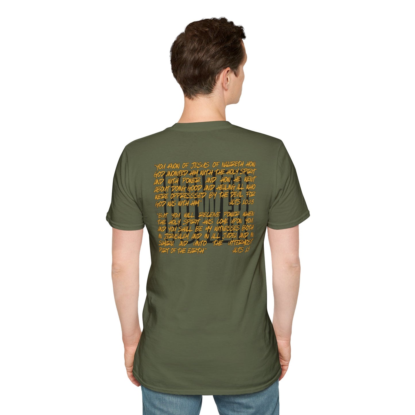 "Walking In Power" Men's T-Shirt-Acts 1:8 & Acts 10:38