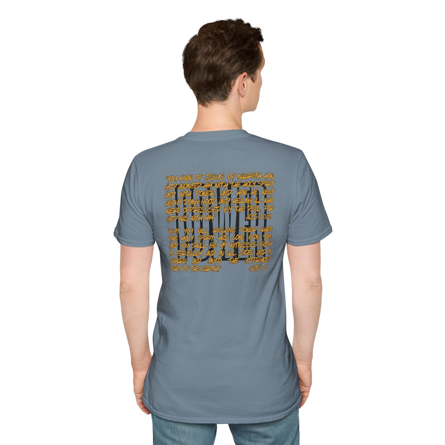 "Walking In Power" Men's T-Shirt-Acts 1:8 & Acts 10:38