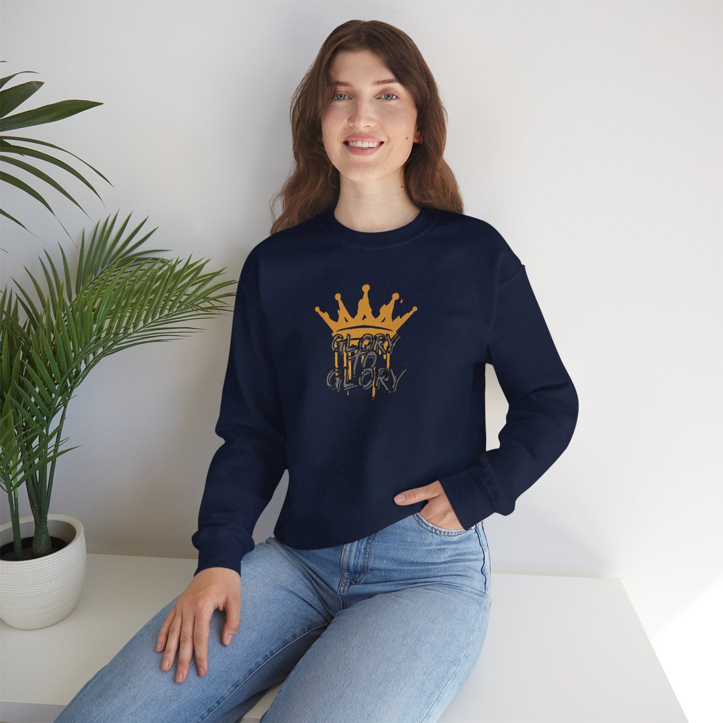 "Glory to Glory" Women's Sweatshirt- 2 Corinthians 3:18