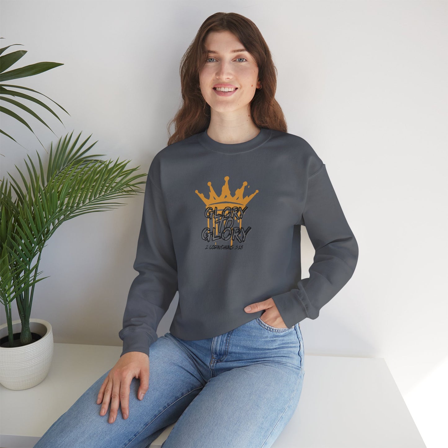 "Glory to Glory" Women's Sweatshirt- 2 Corinthians 3:18