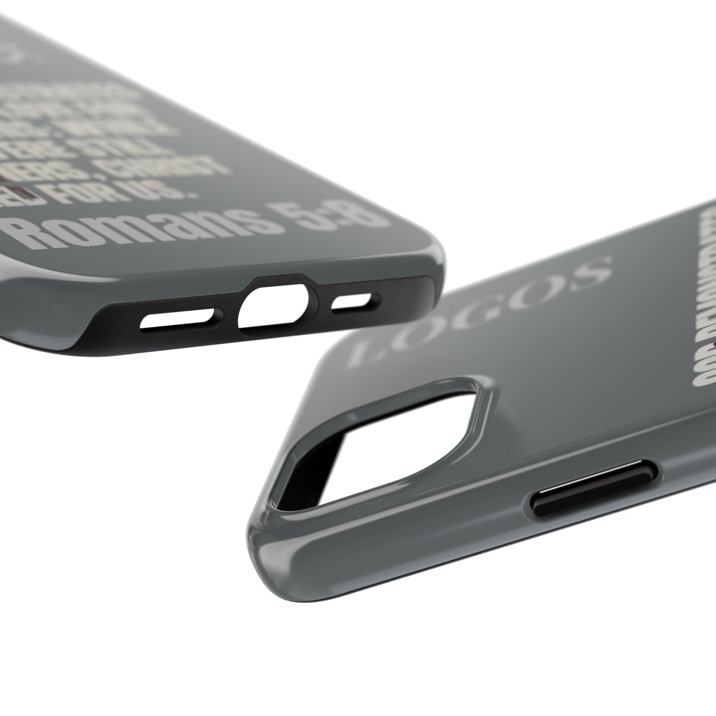 Romans 5:8 - Christian Phone Case - Gray