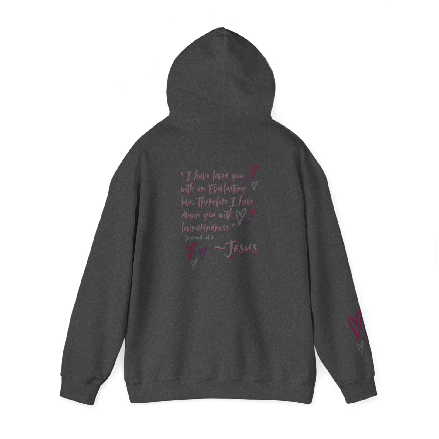 "Jesus Loves Me" (Dark Fabric Design) Women's Hoodie
