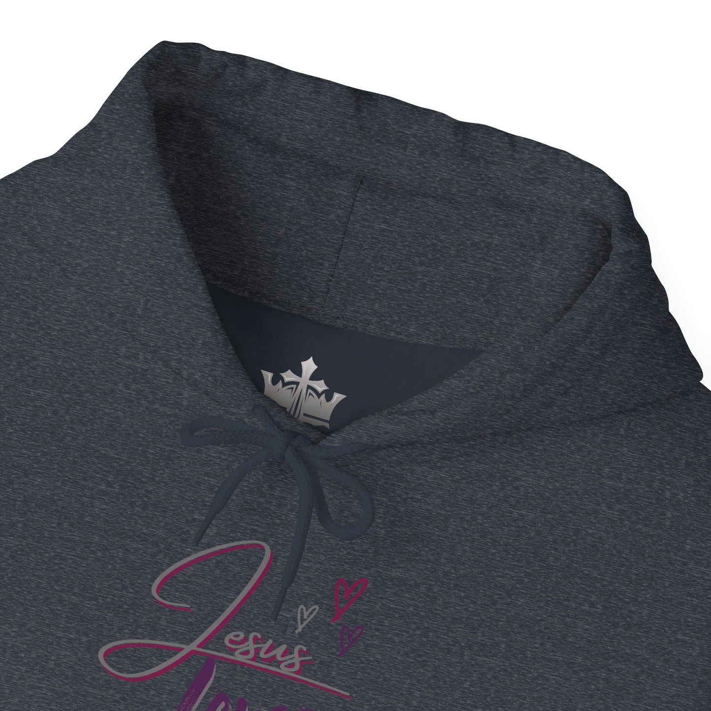 "Jesus Loves Me" (Dark Fabric Design) Women's Hoodie