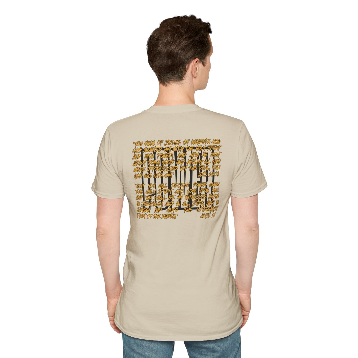 "Walking In Power" Men's T-Shirt-Acts 1:8 & Acts 10:38