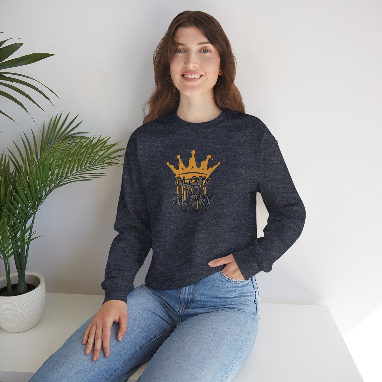 "Glory to Glory" Women's Sweatshirt- 2 Corinthians 3:18