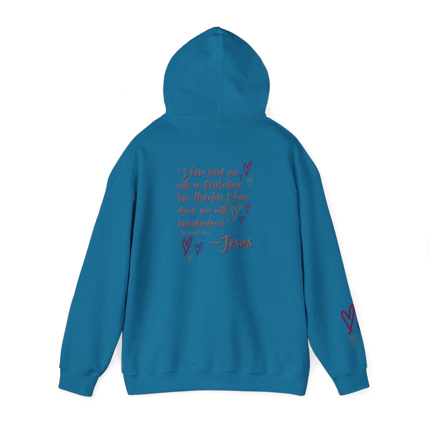 "Jesus Loves Me" (Dark Fabric Design) Women's Hoodie