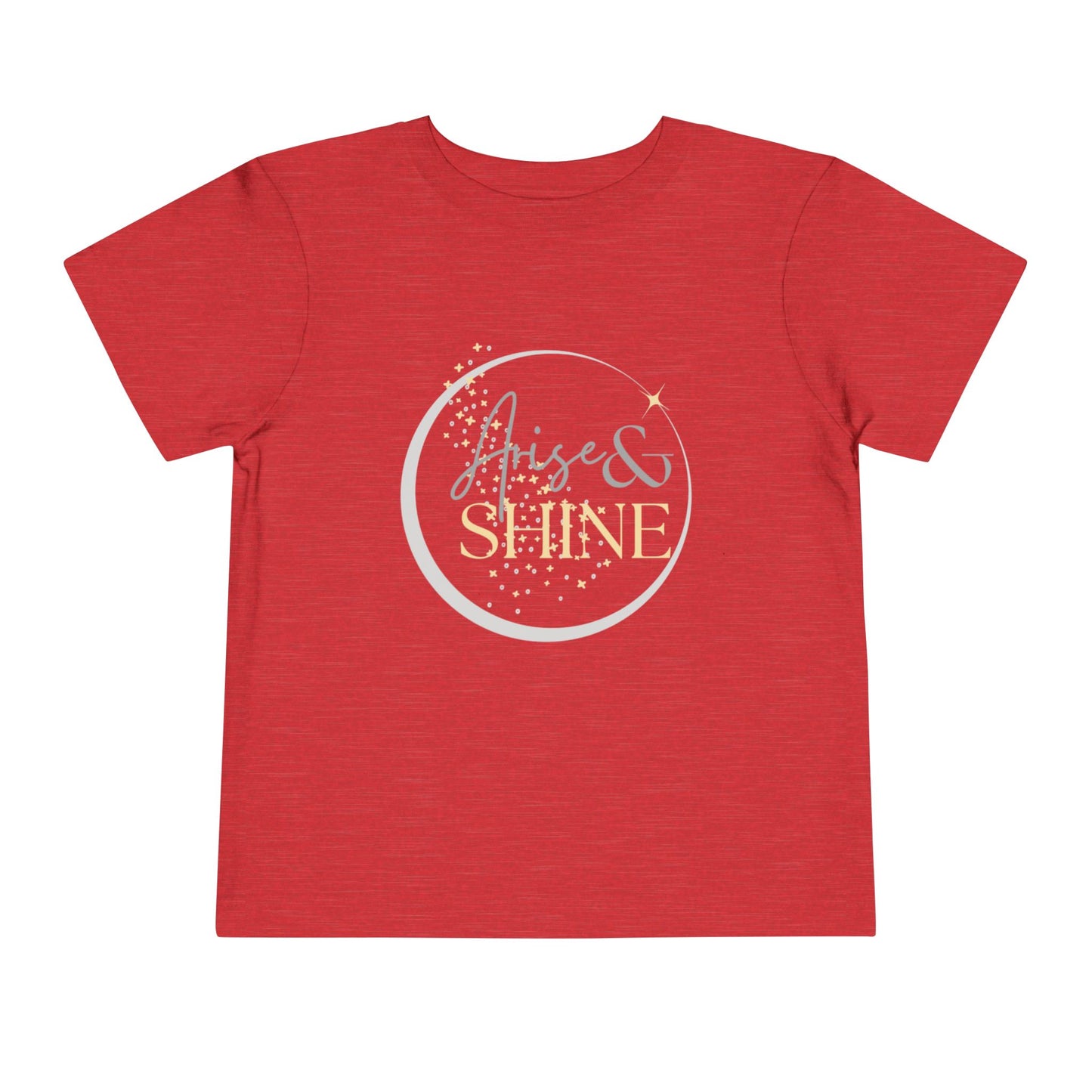 Red girls scripture tee with Arise and Shine scripture design for kids by Logos