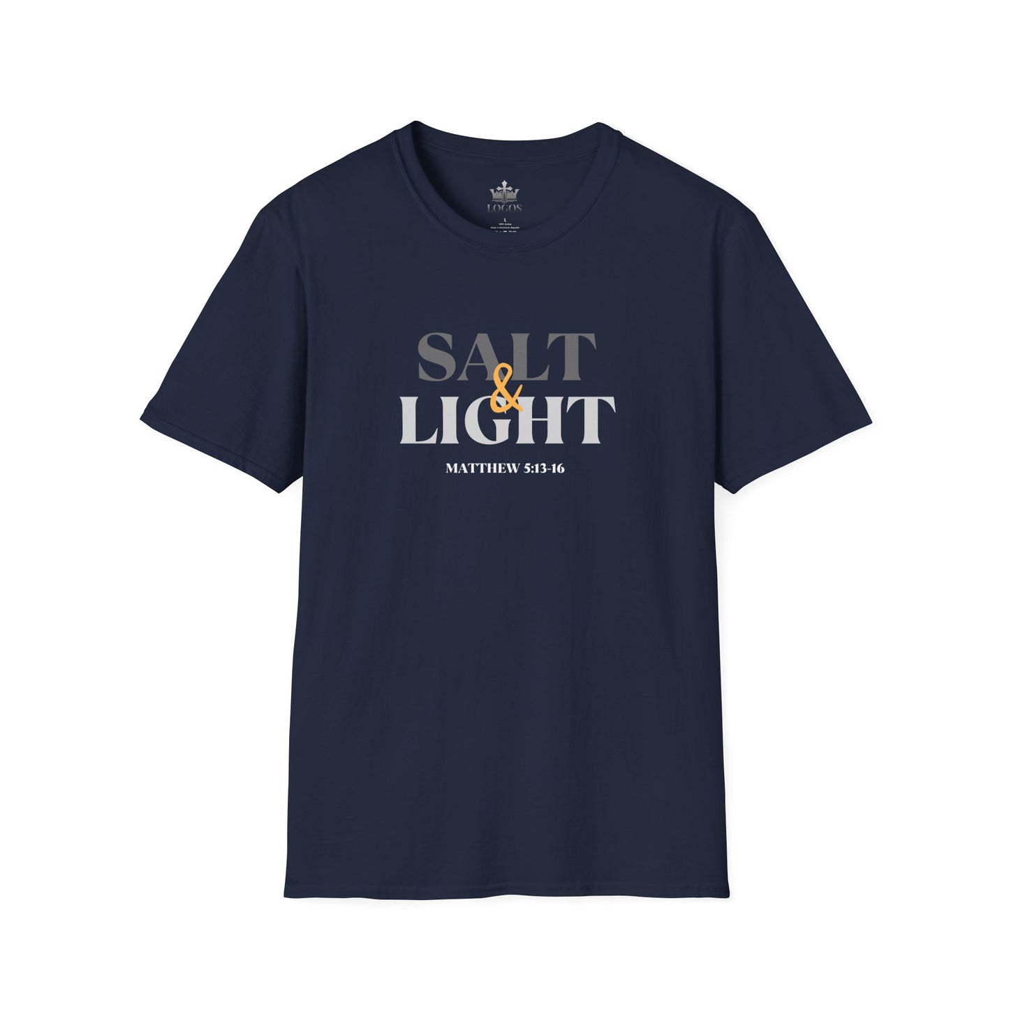 "Salt & Light" Lightweight Christian T-Shirt-Dark Fabric Design